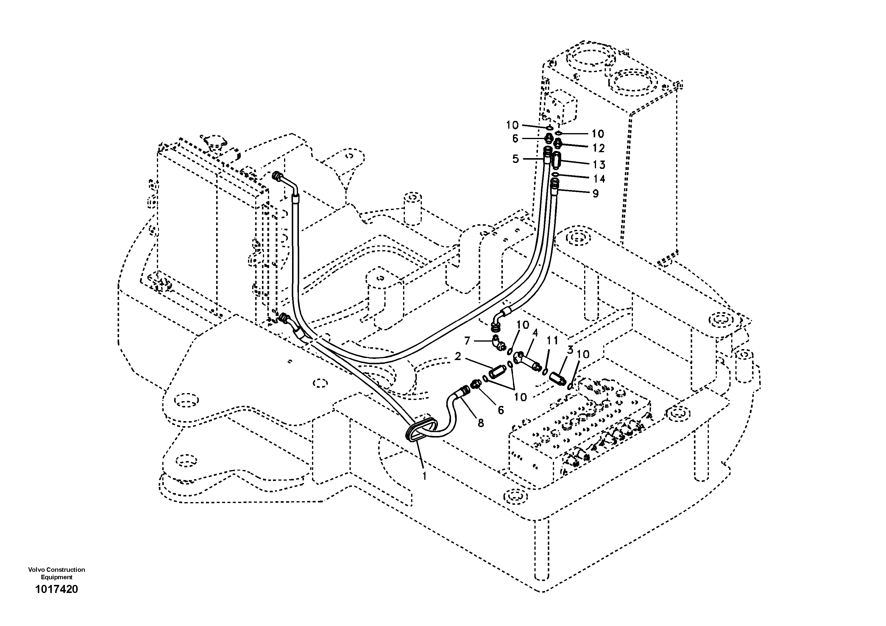 Timing gear casing VOE14880533 VOLVO