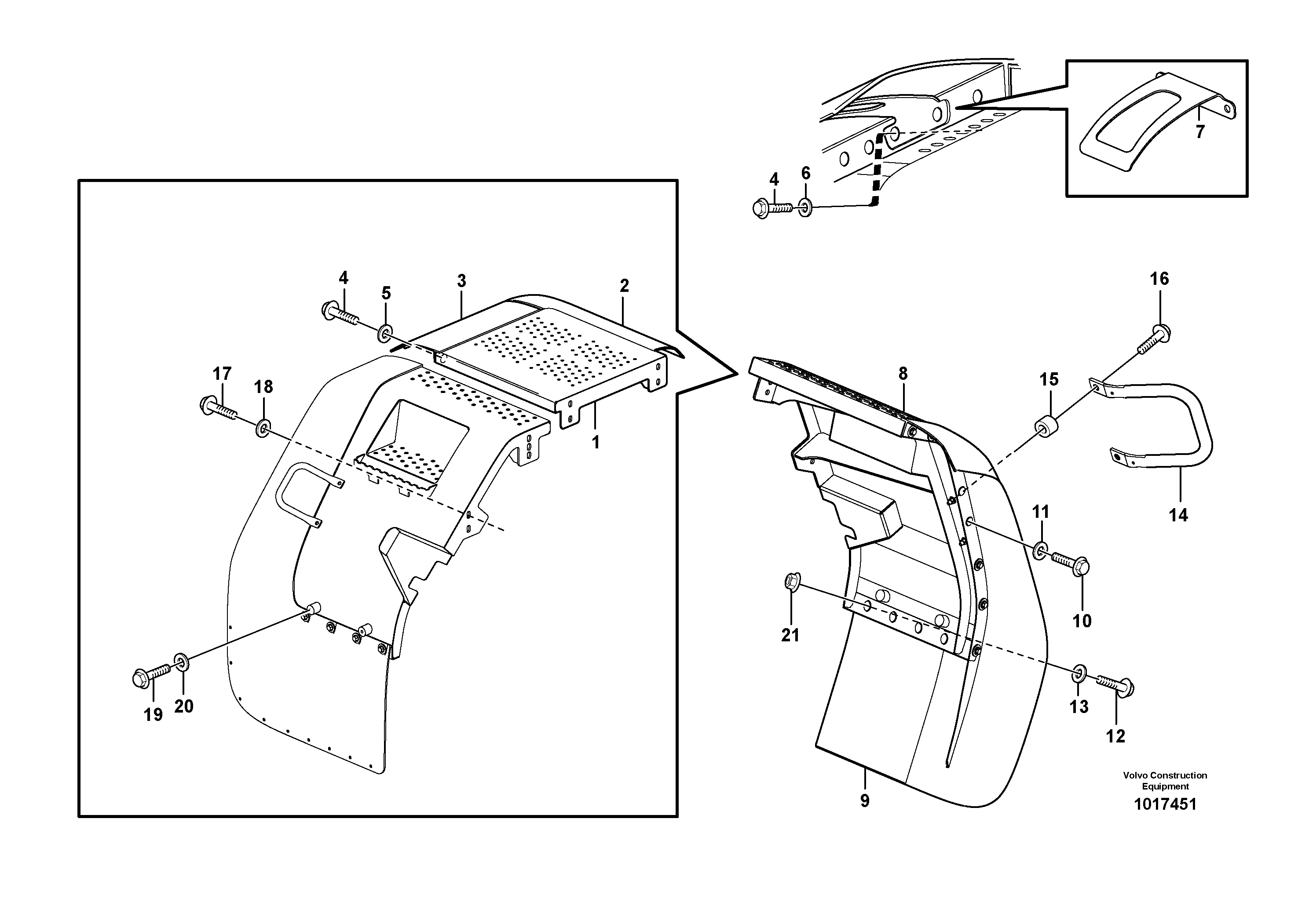 Rear fender VOE11400169 VOLVO