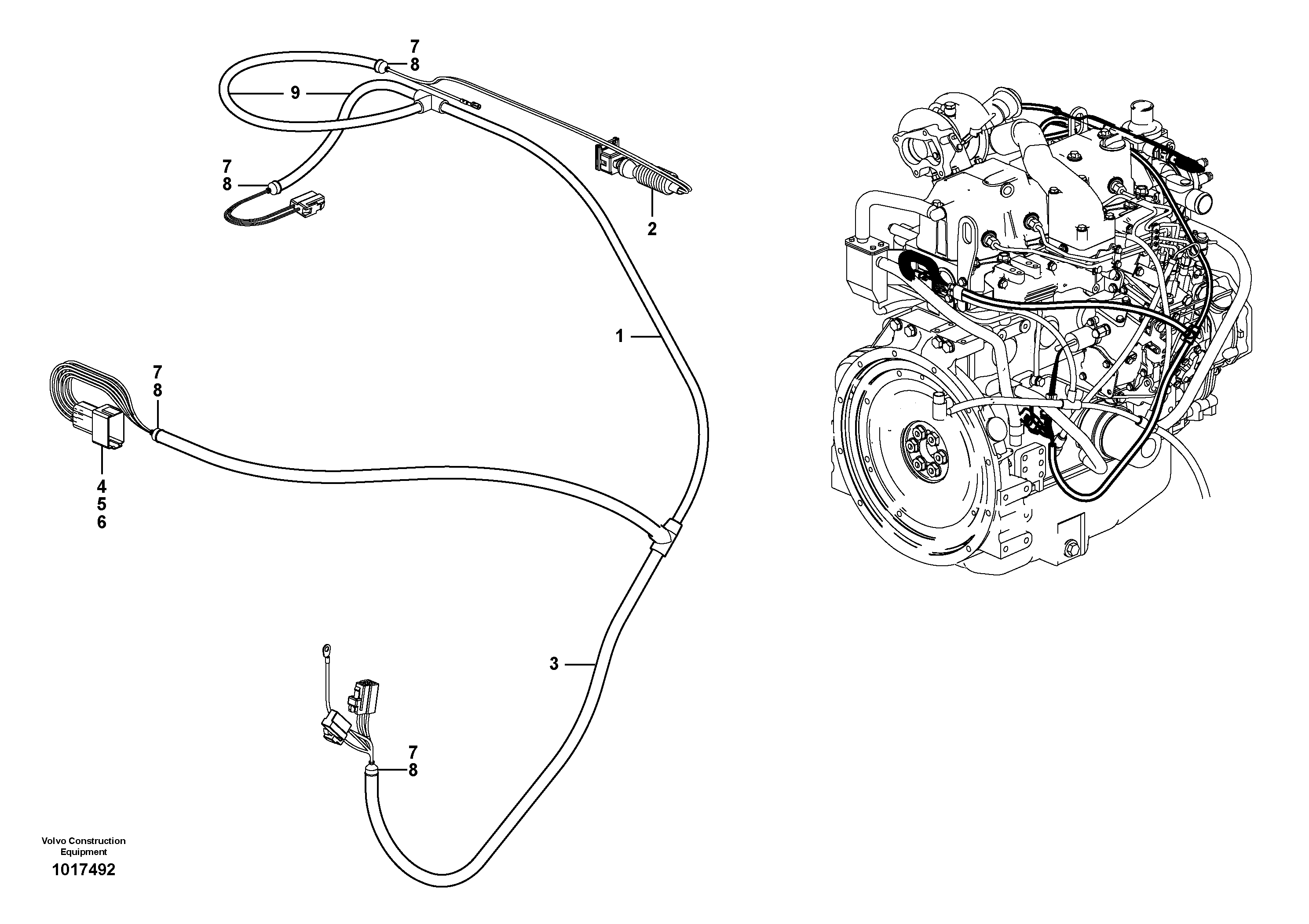 Wire harness VOE11852706 VOLVO