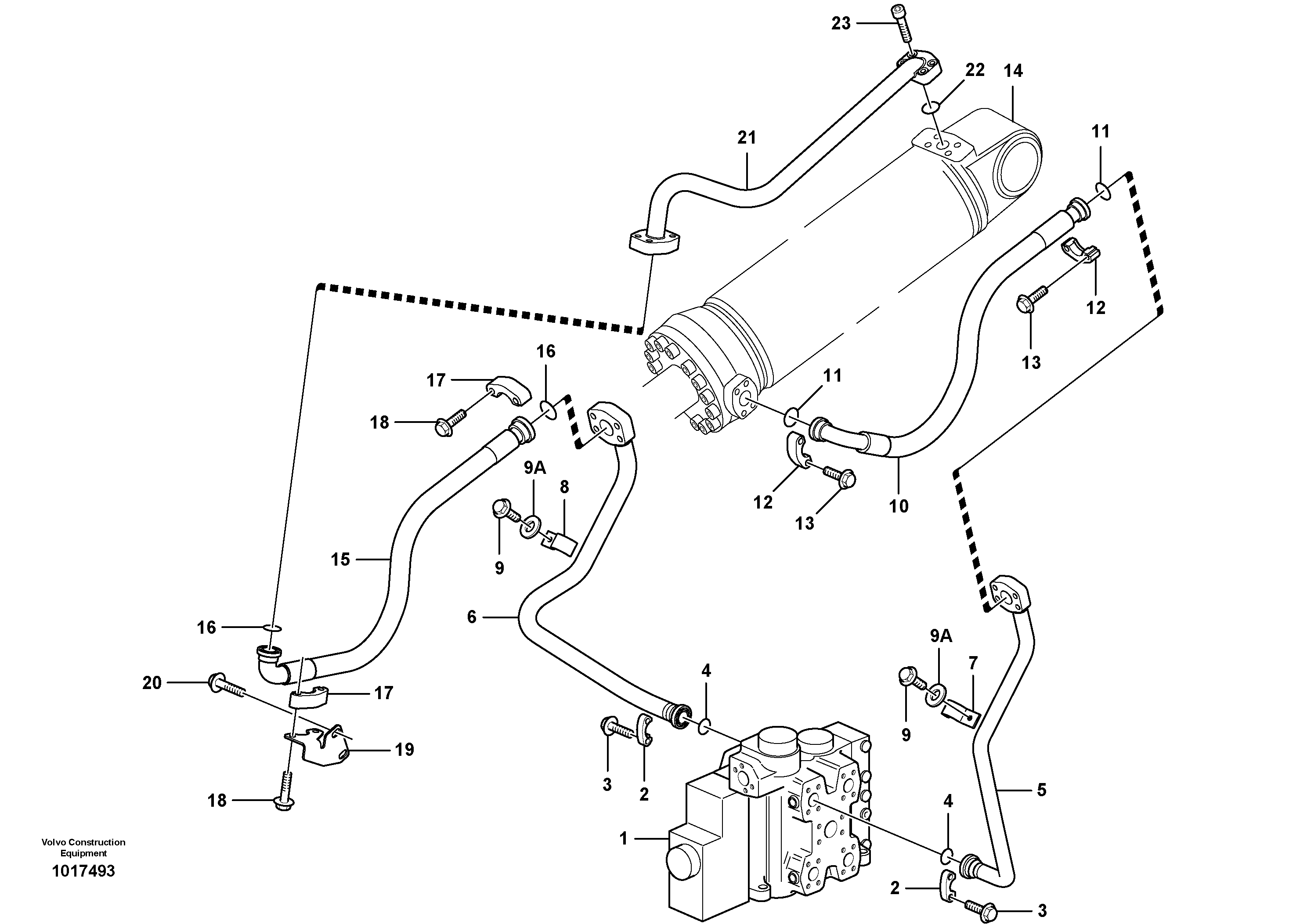Control sleeve VOE15037952 VOLVO