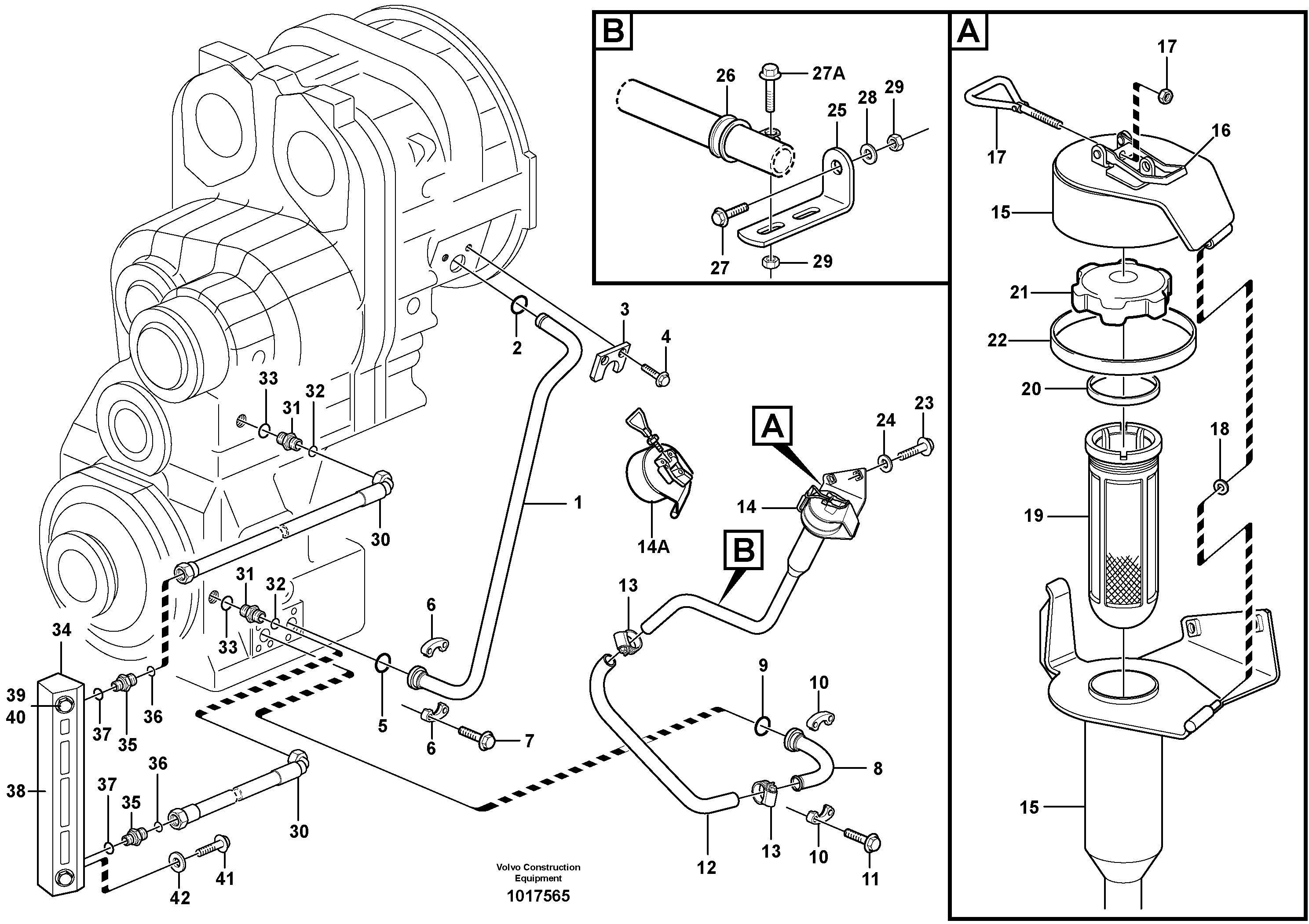 Timing gear casing VOE11173012 VOLVO