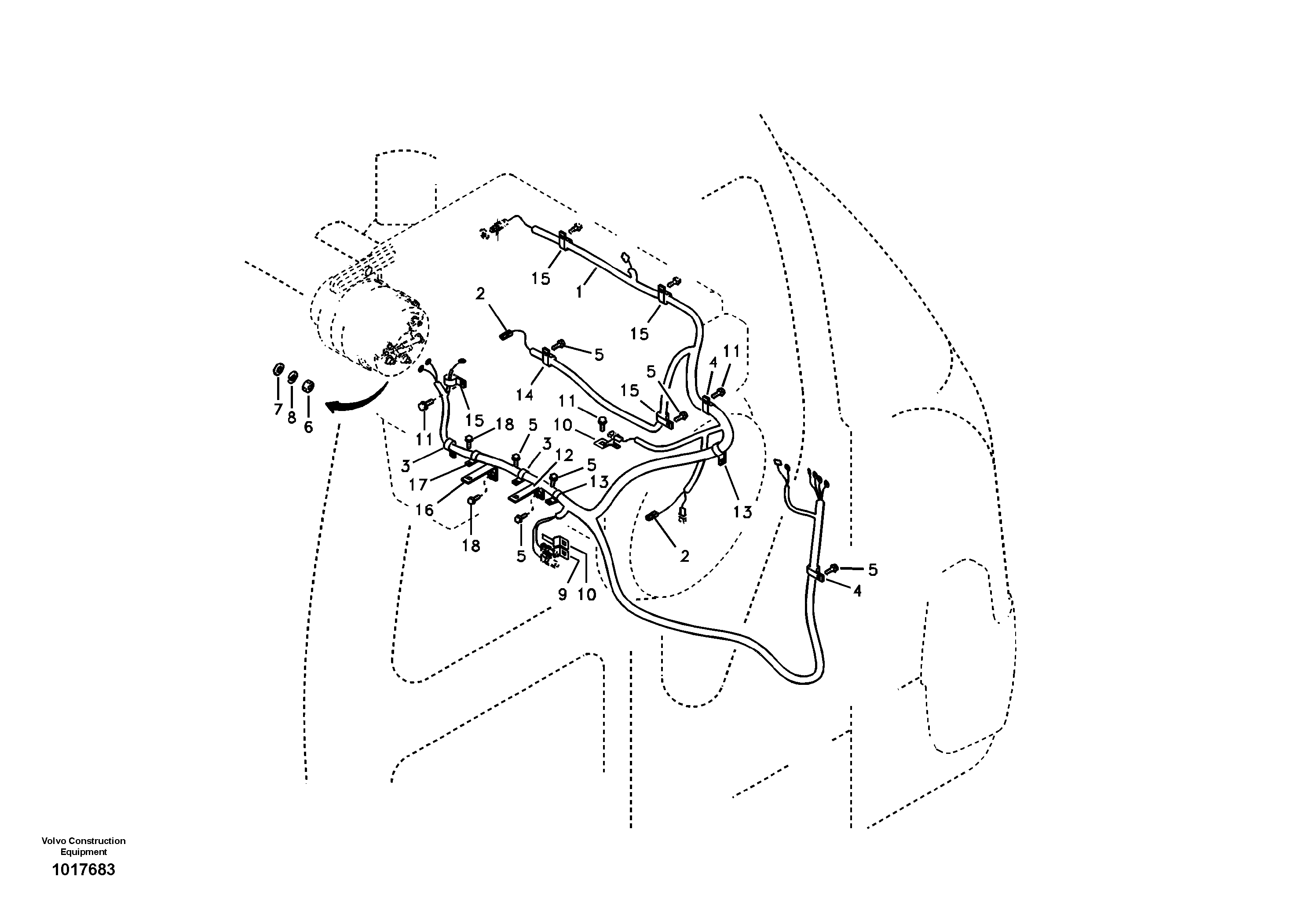 Wire harness VOE14525604 VOLVO