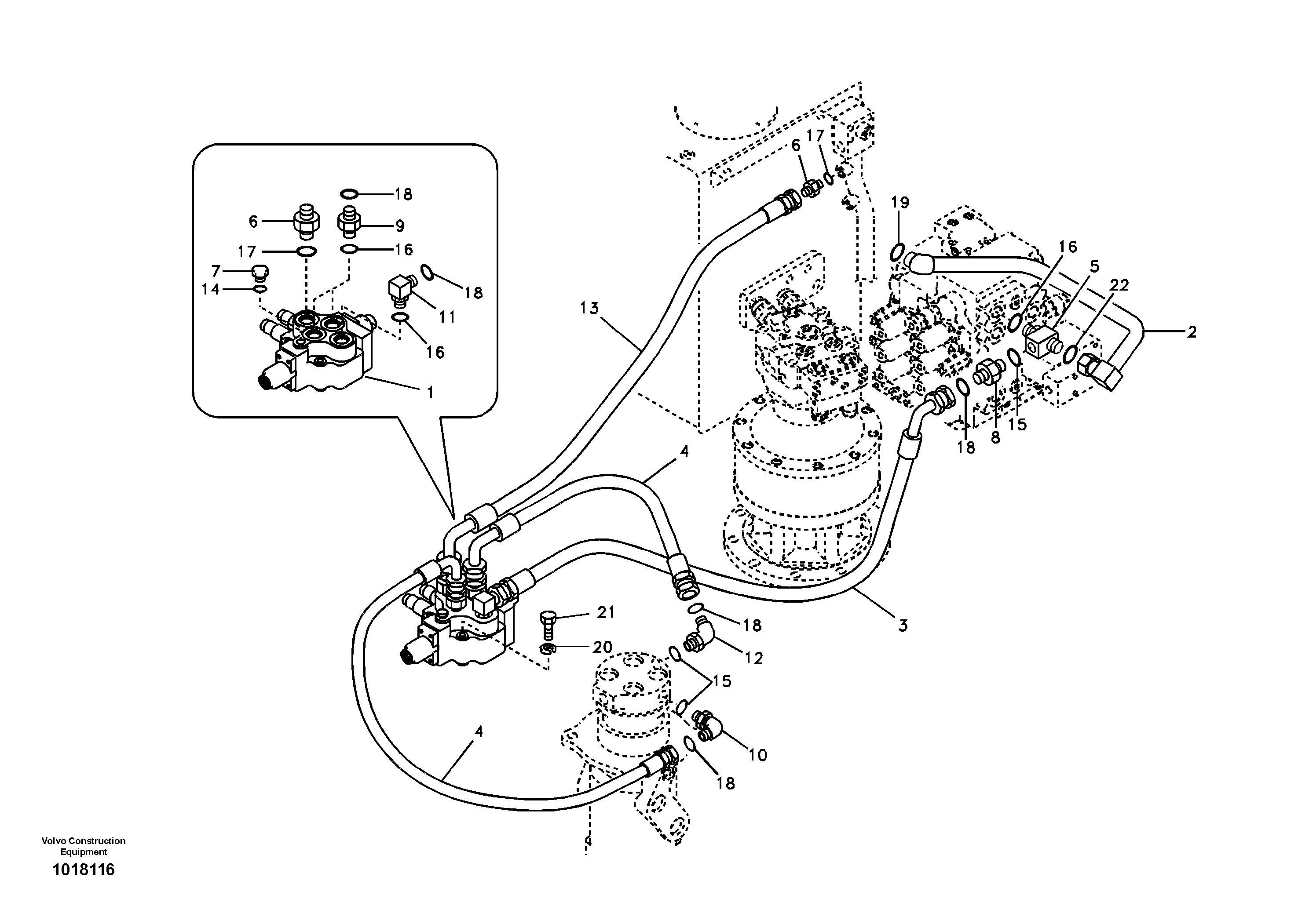 Timing gear casing VOE936307 VOLVO