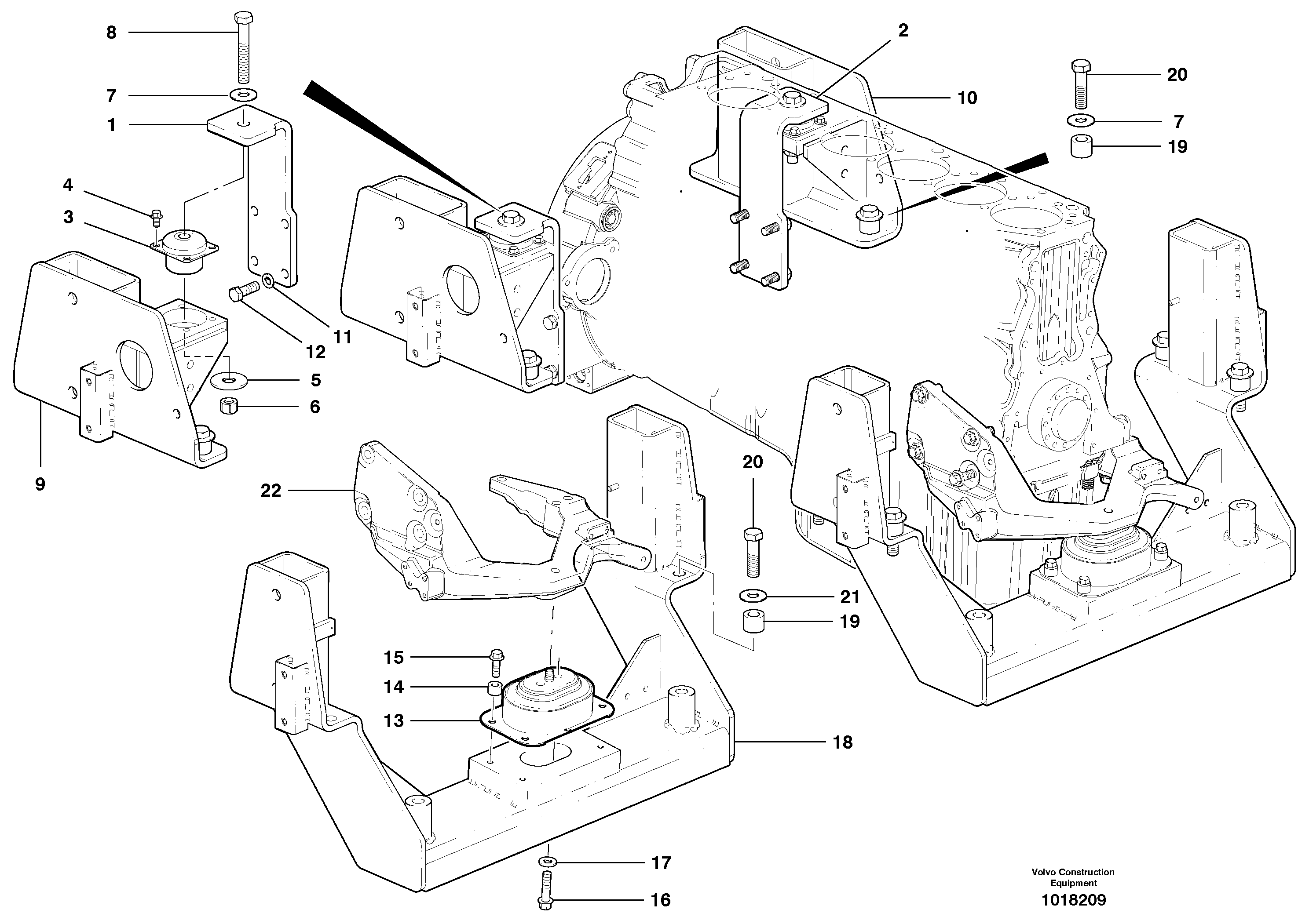 Engine Bracket VOE16003665 VOLVO