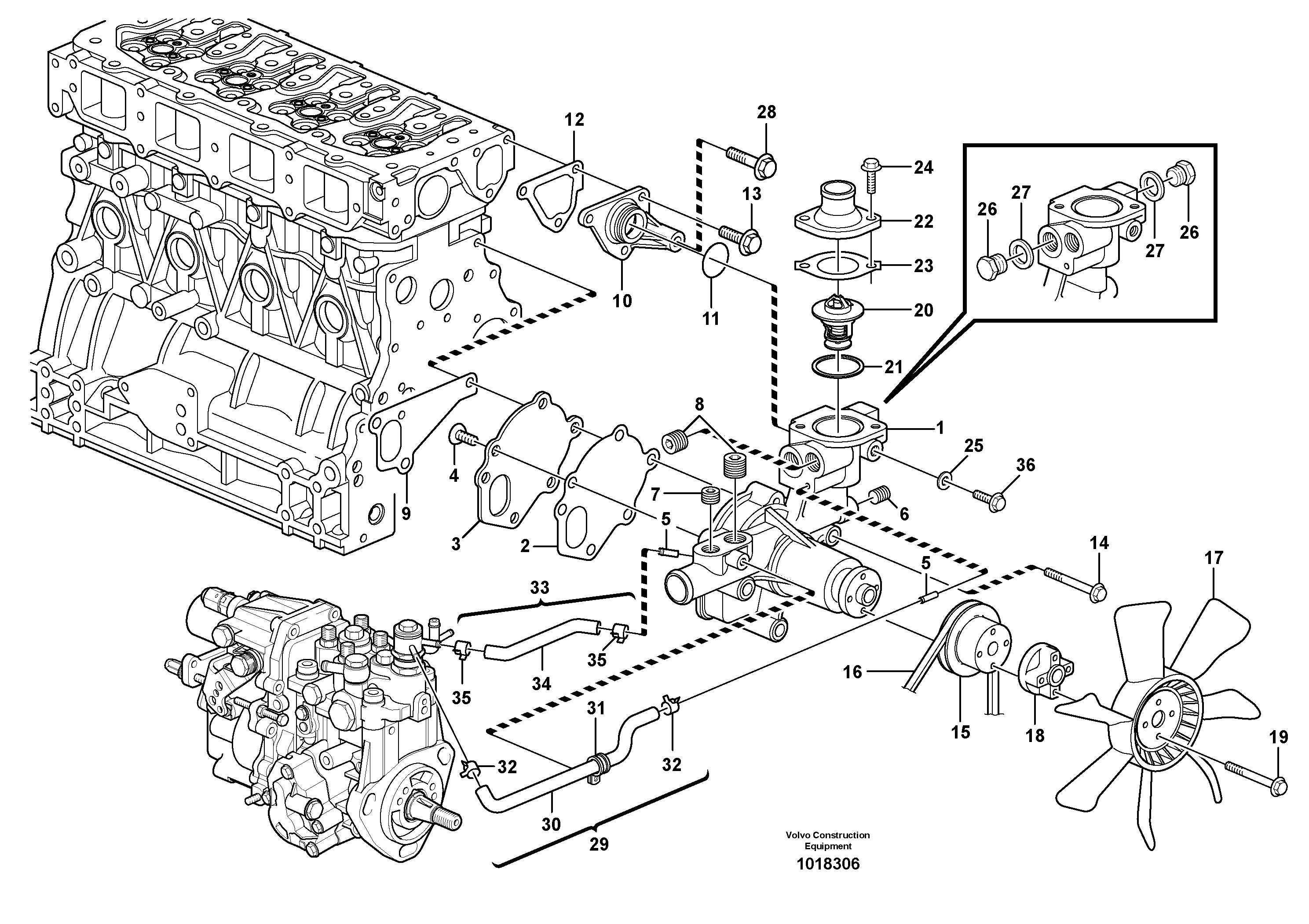For upper engine part VOE11715320 VOLVO