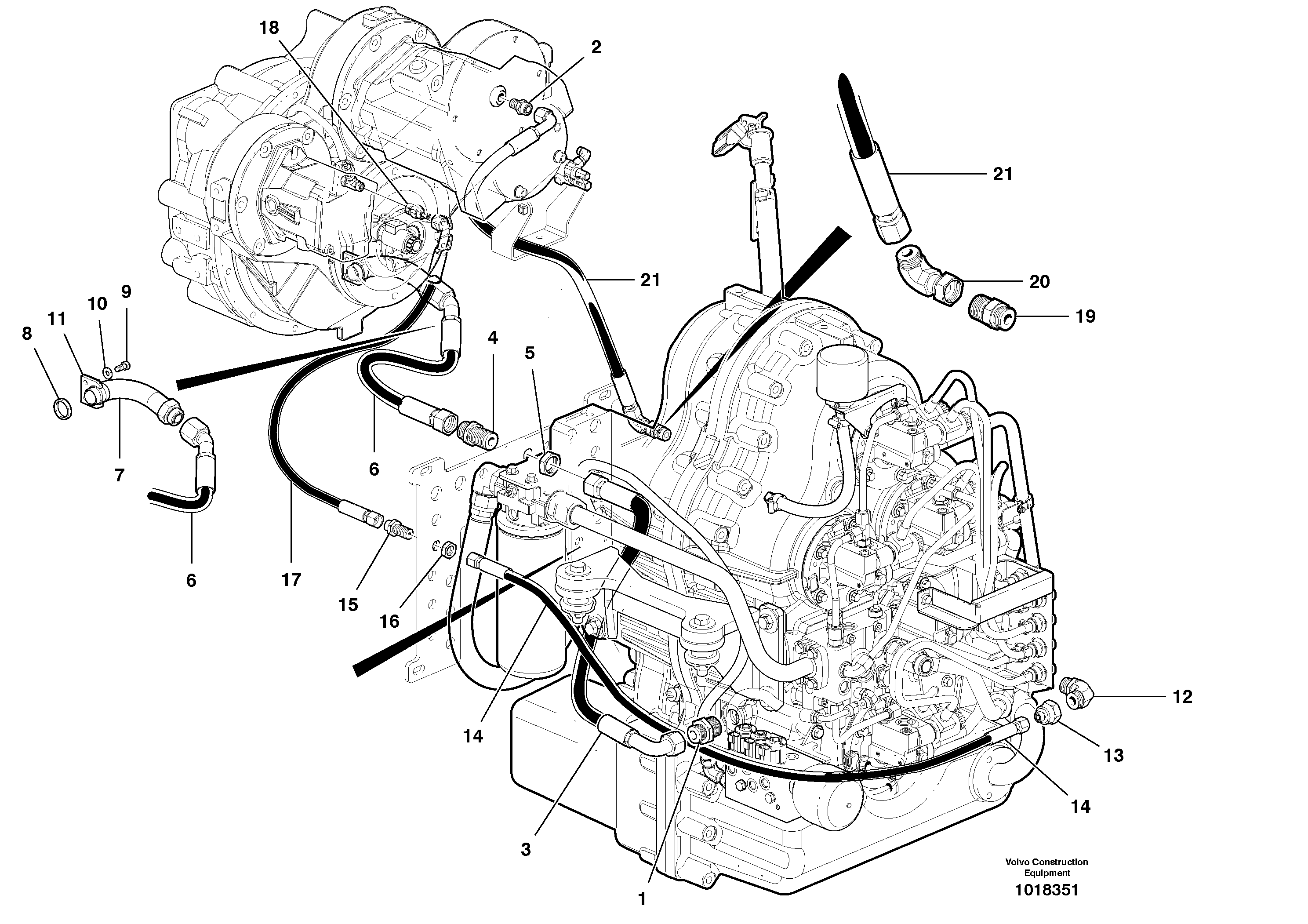 Timing gear casing VOE12747237 VOLVO