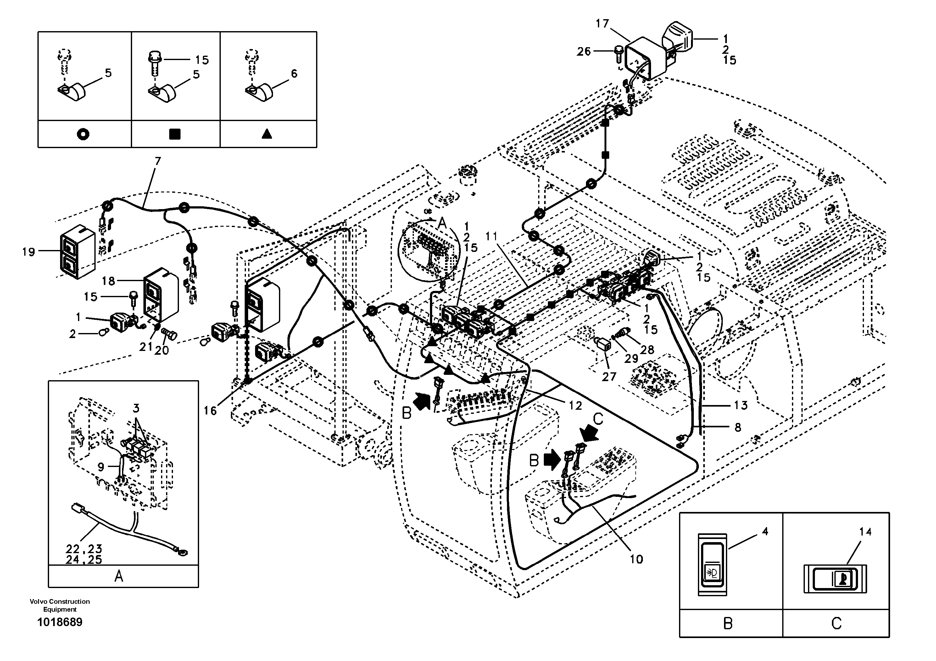 Wire harness RM/VOE14518906 VOLVO