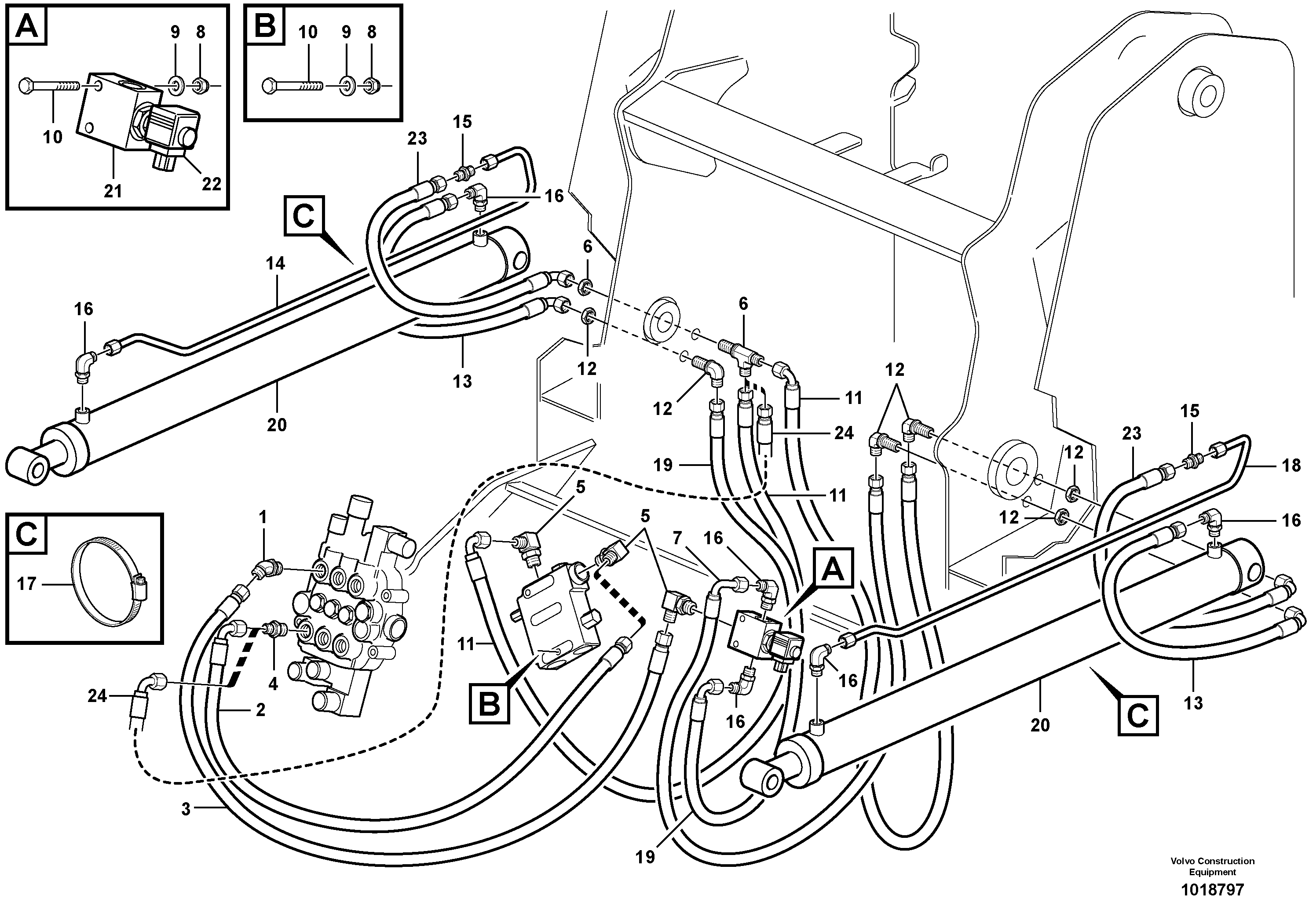 Mounting rail VOE955528 VOLVO