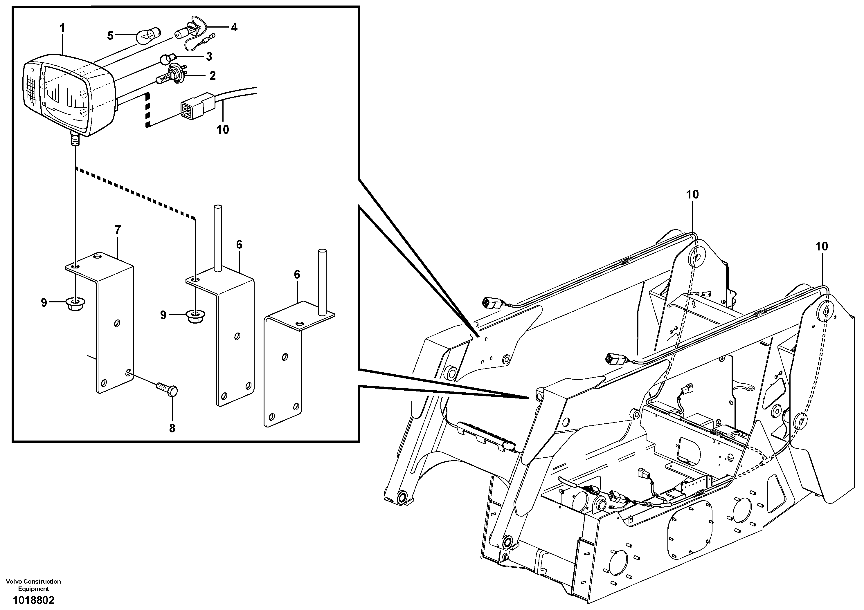 Mounting rail VOE960872 VOLVO