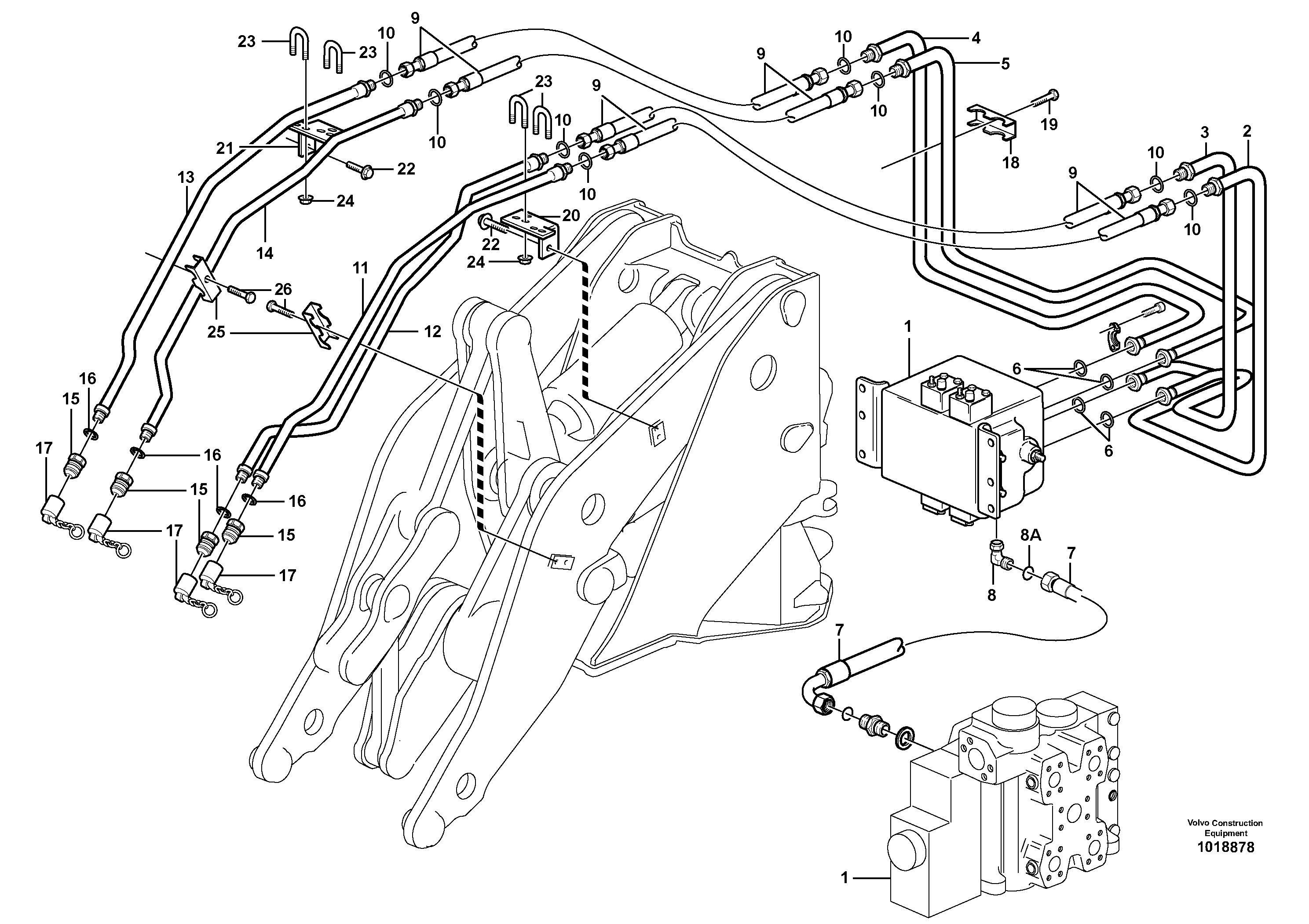 Timing gear casing VOE11163094 VOLVO