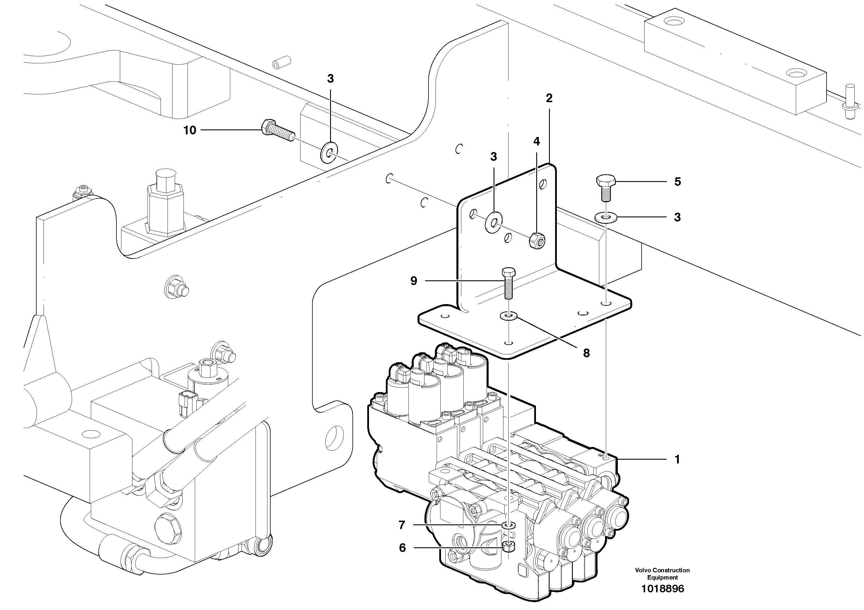 Mounting rail RM/VOE95958963 VOLVO