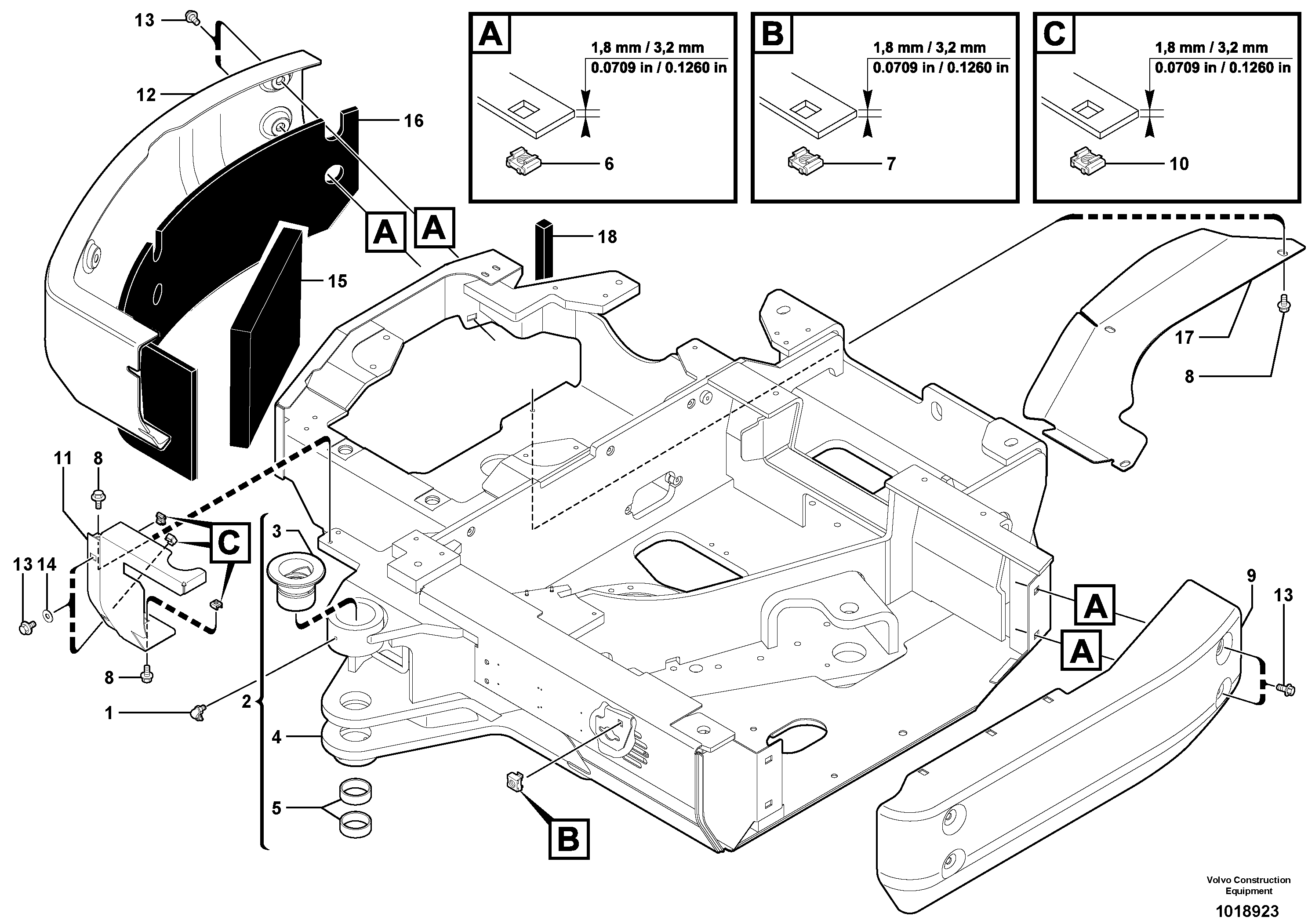 Insulating plate VOE11804271 VOLVO