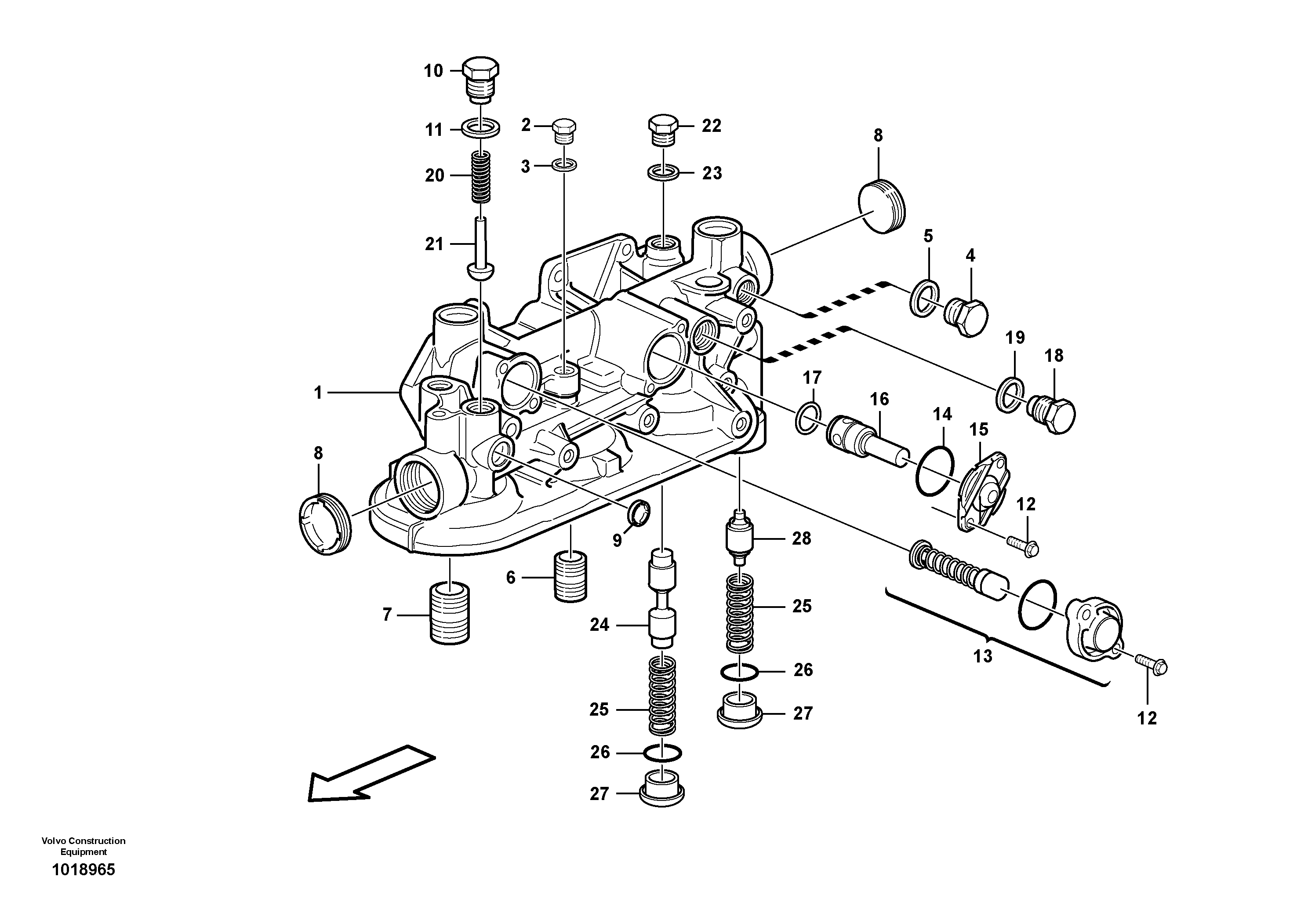 Корпус масляного фильтра VOE20538895 VOLVO