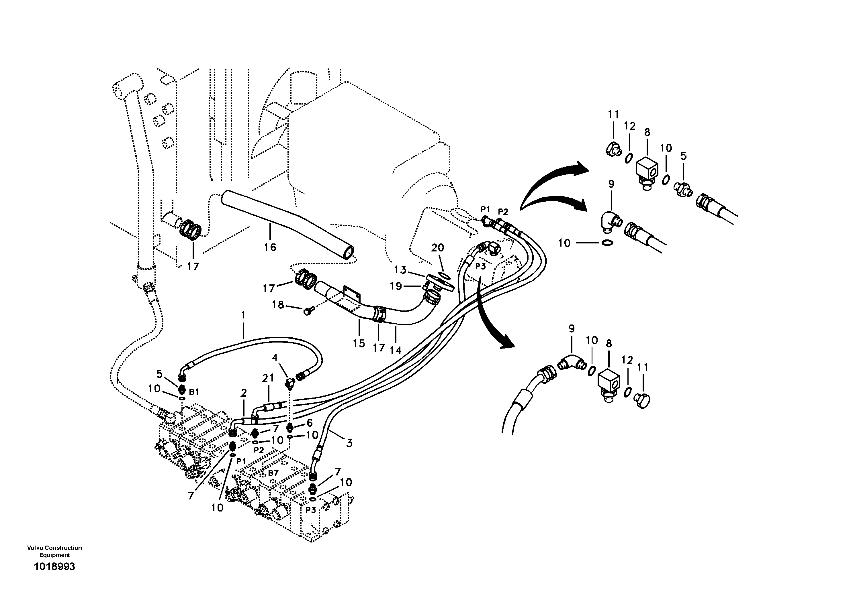 Timing gear casing VOE14880336 VOLVO