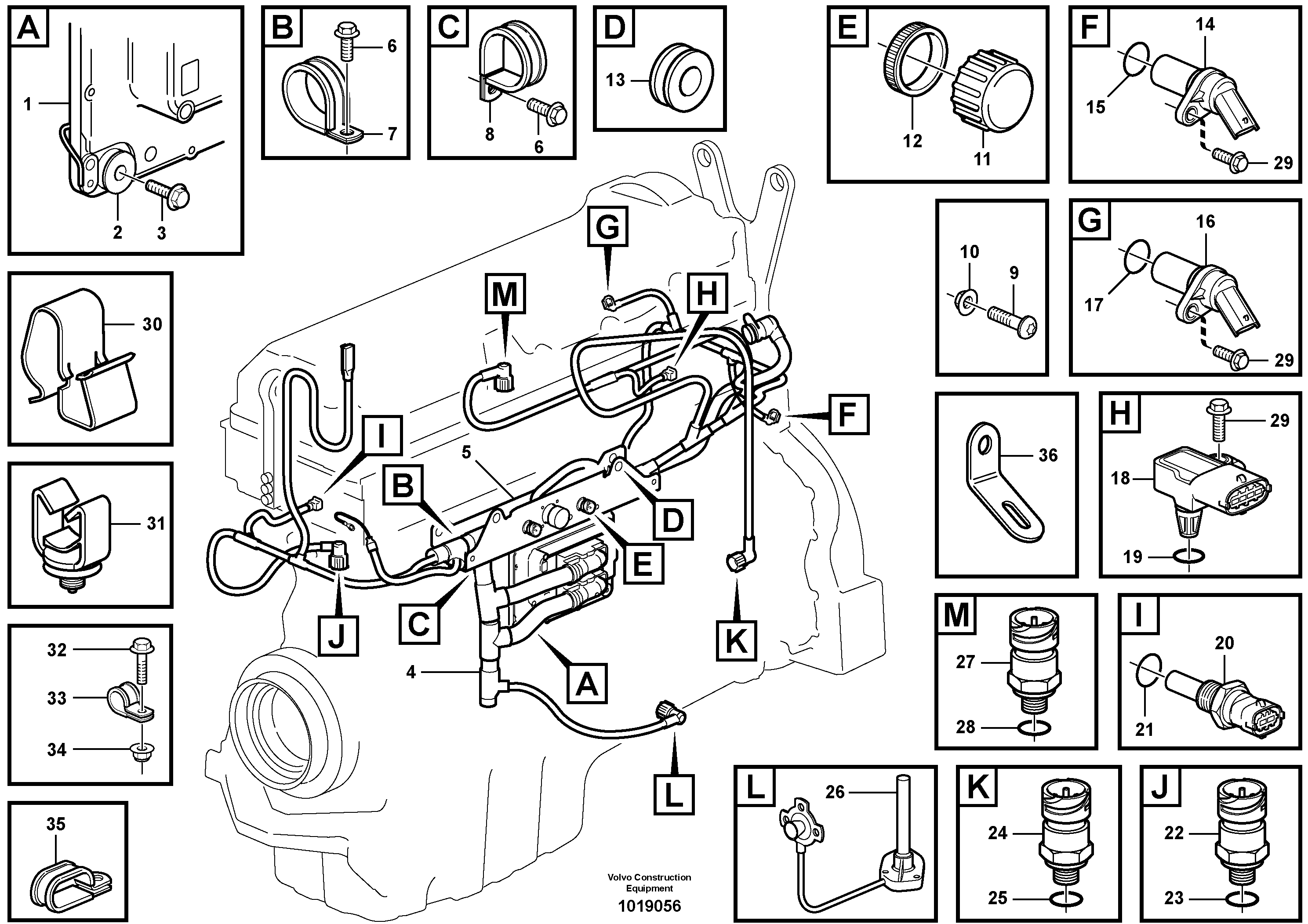 Cable harness VOE11129529 VOLVO