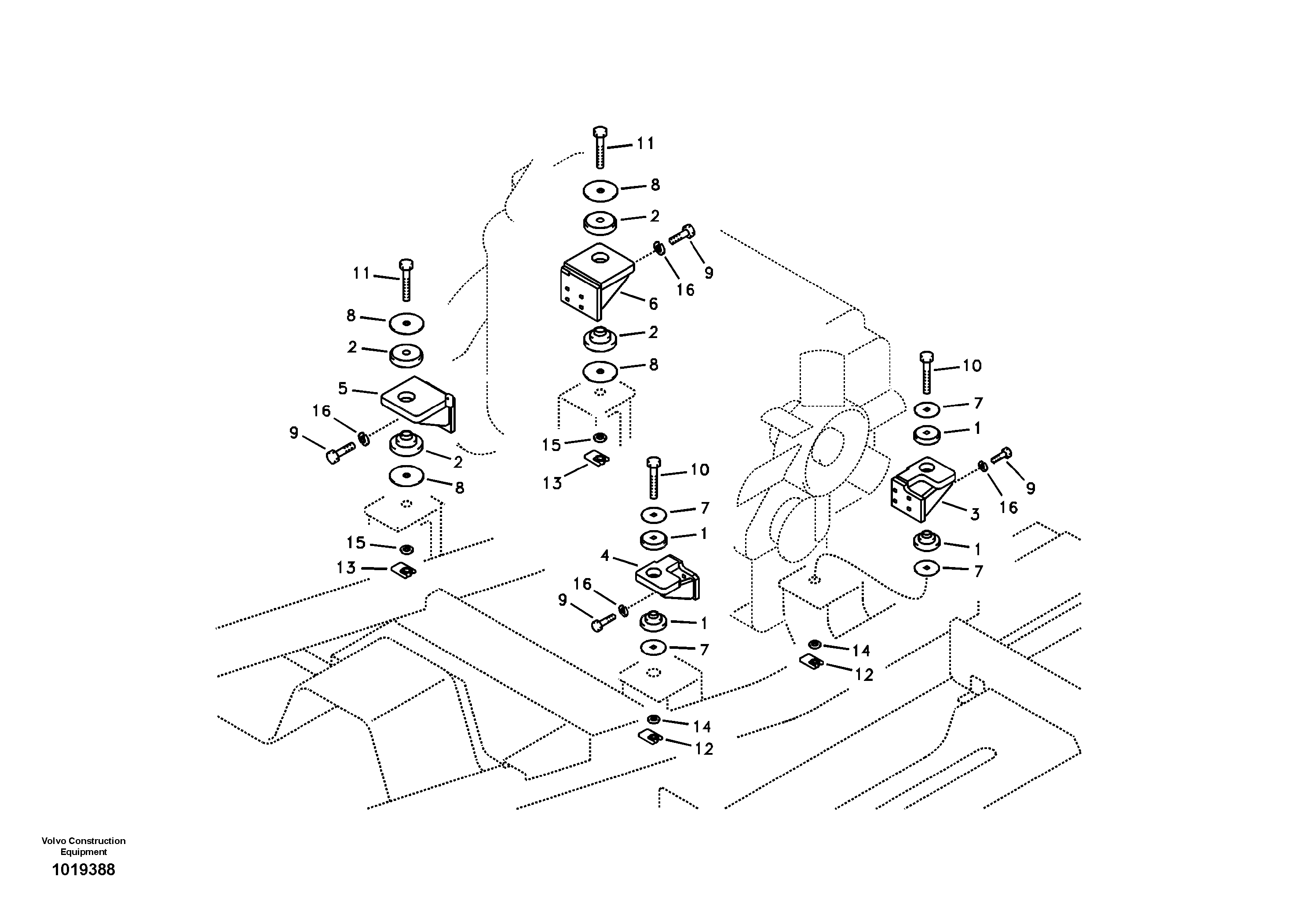 Seat frame VOE14530220 VOLVO