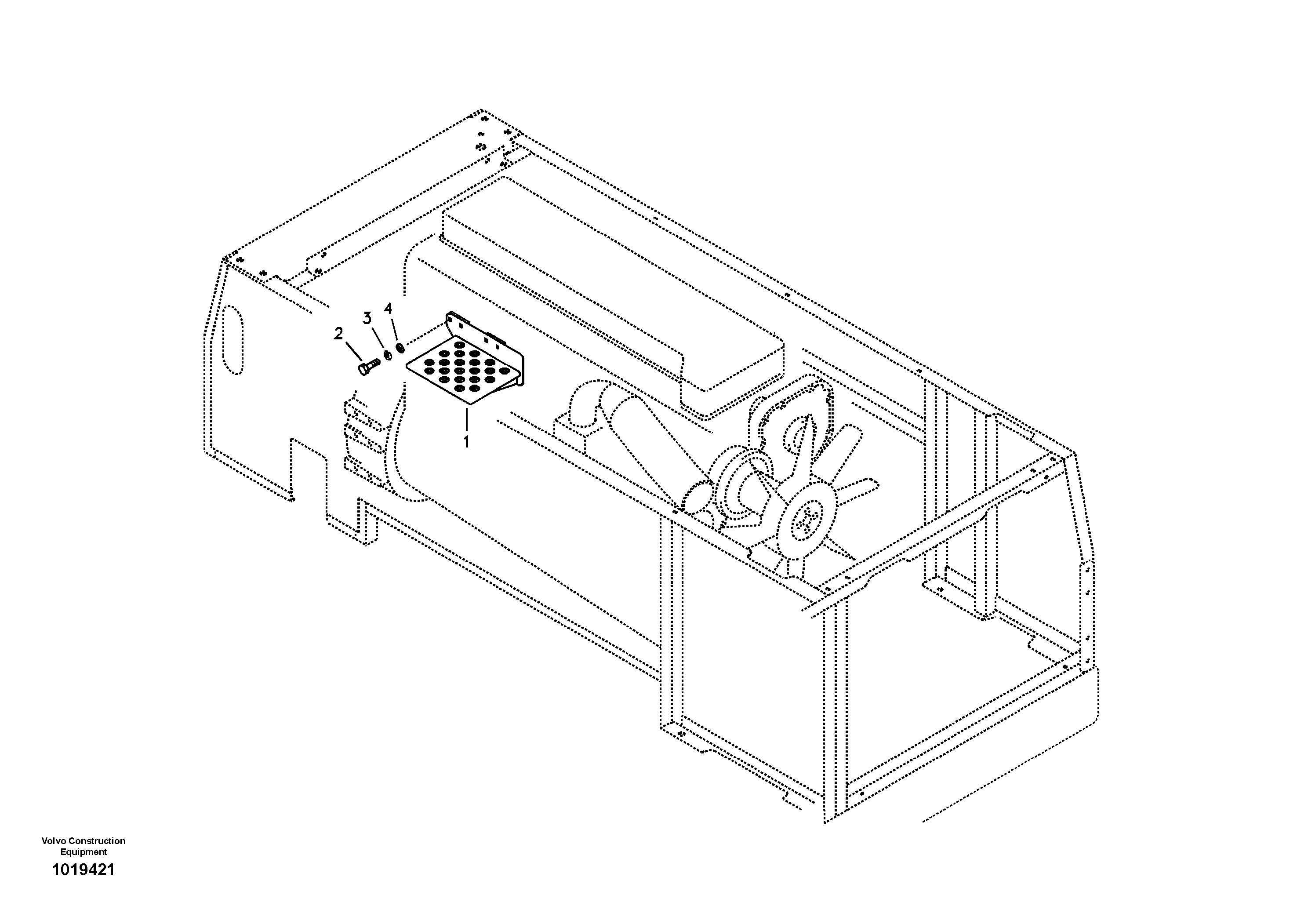 Pedal bracket R.h. VOE14527357 VOLVO