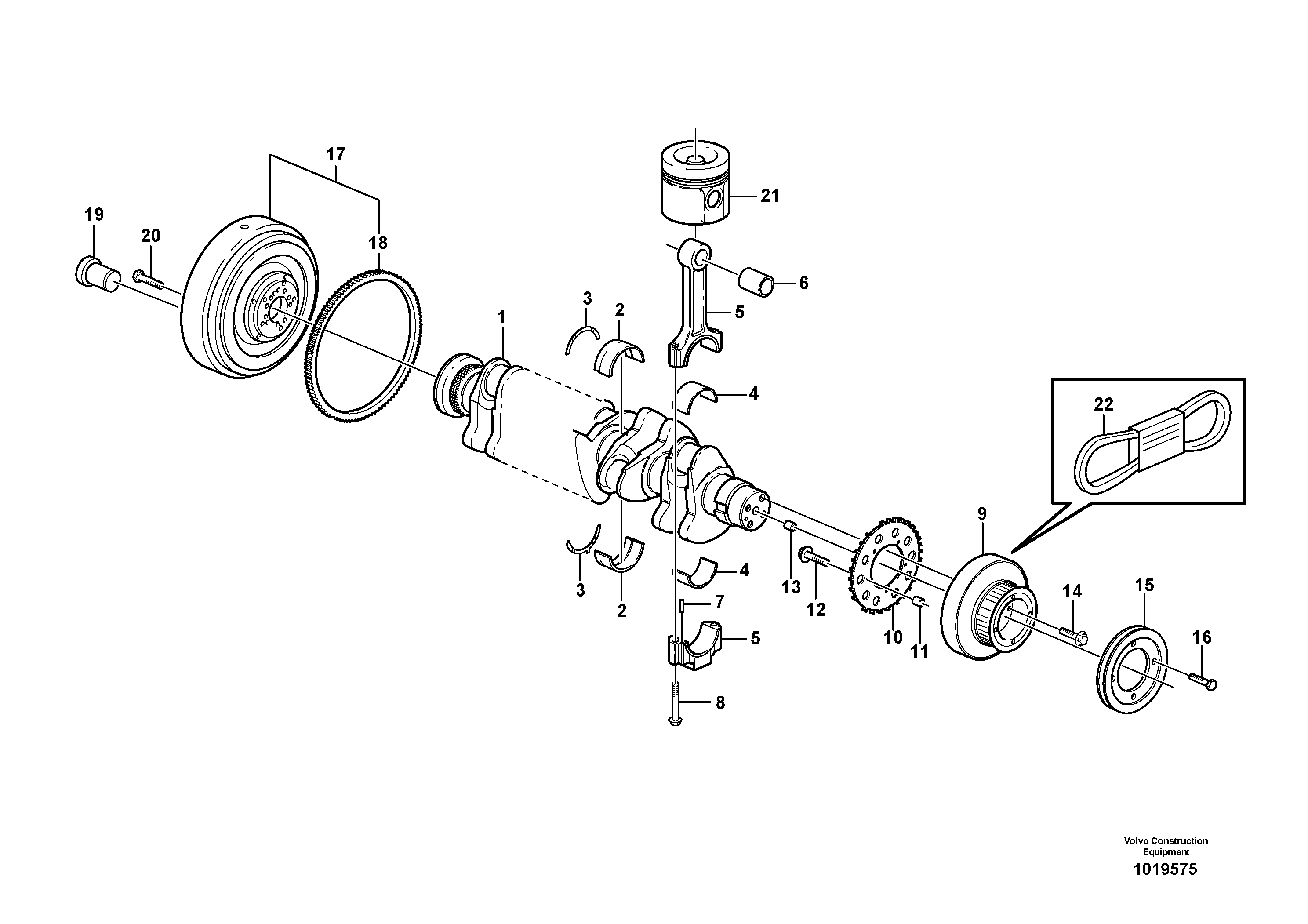 Mounting rail VOE20798554 VOLVO