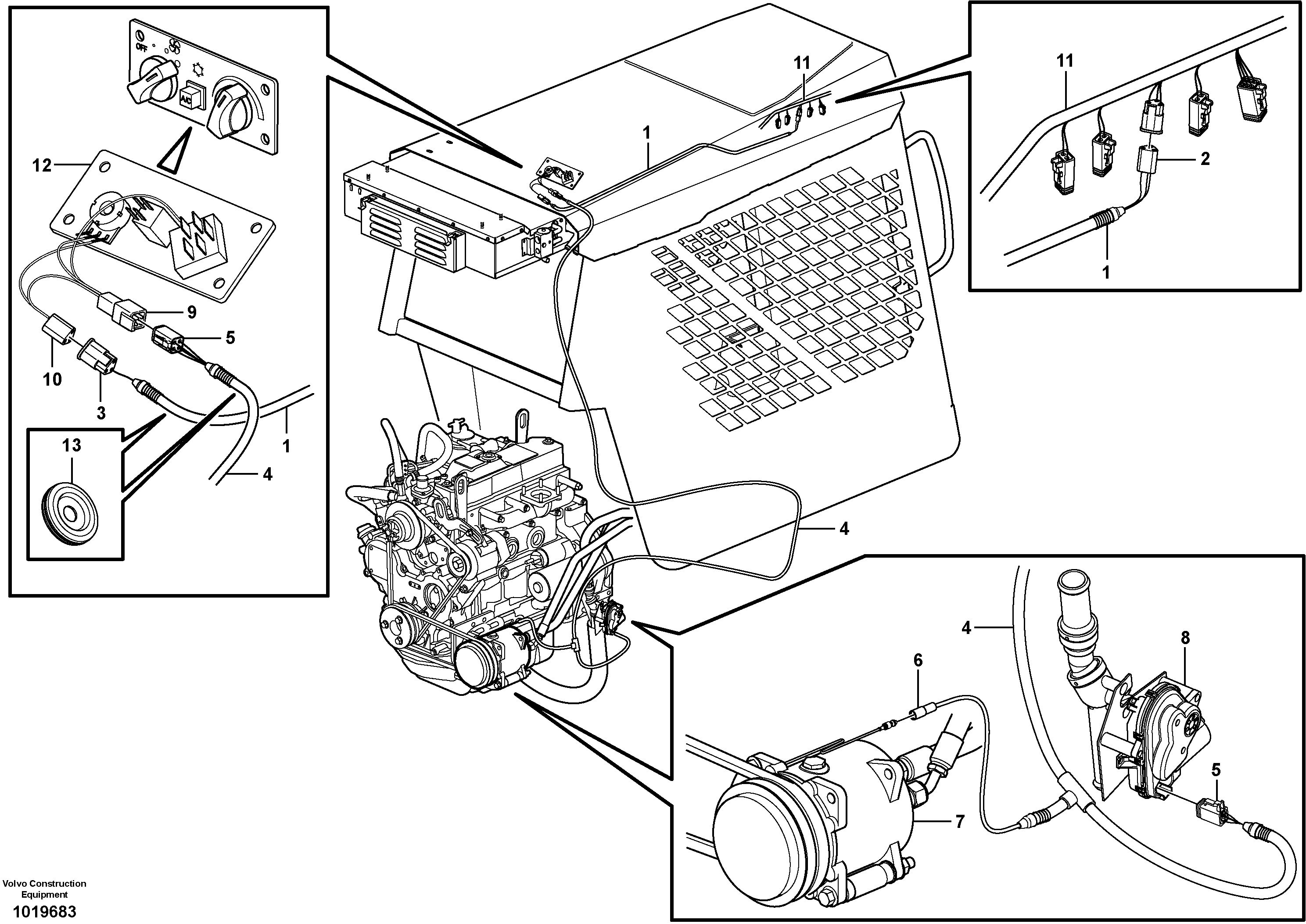 Wire harness VOE11851385 VOLVO