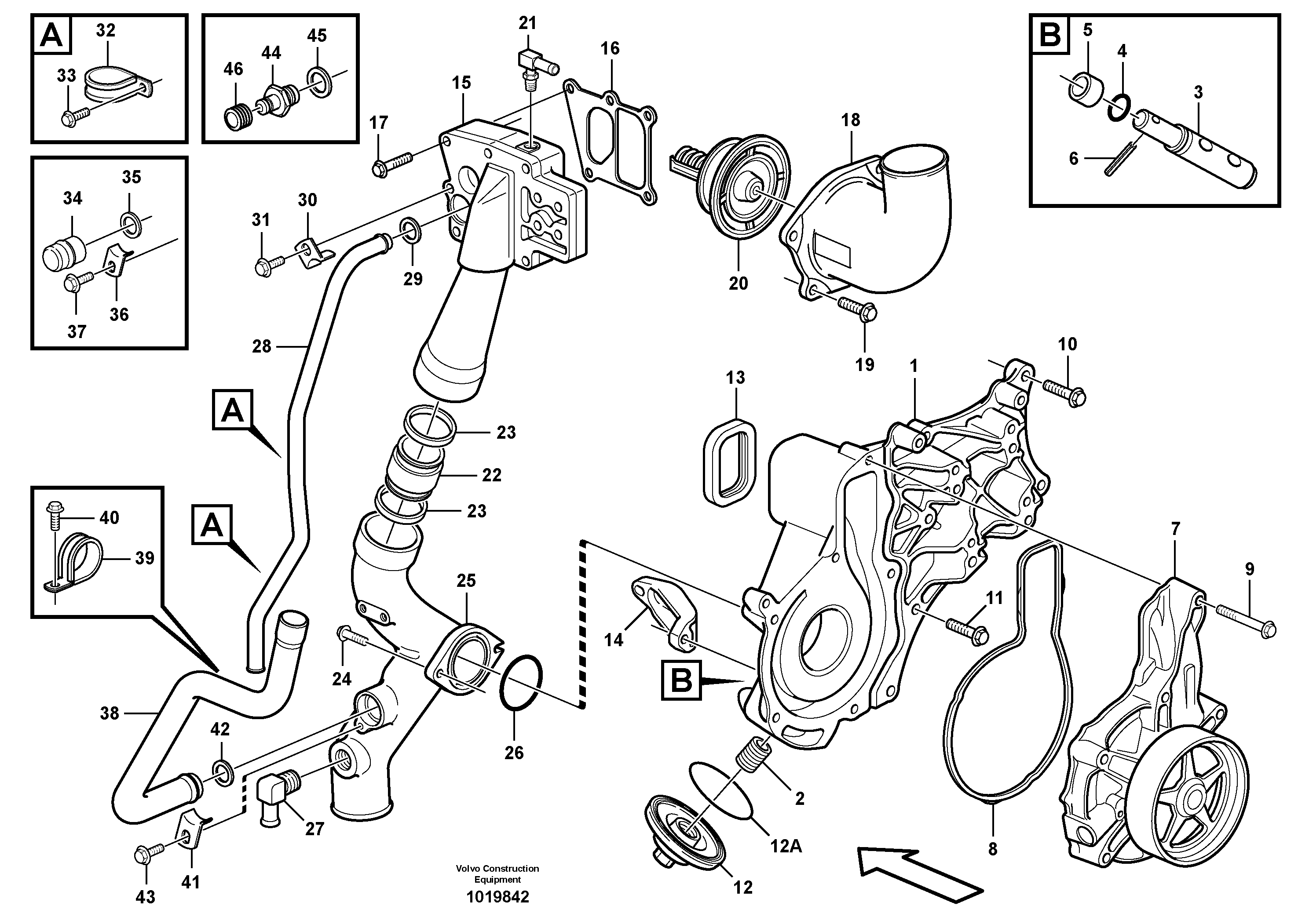 Water pump ger VOE990039 VOLVO