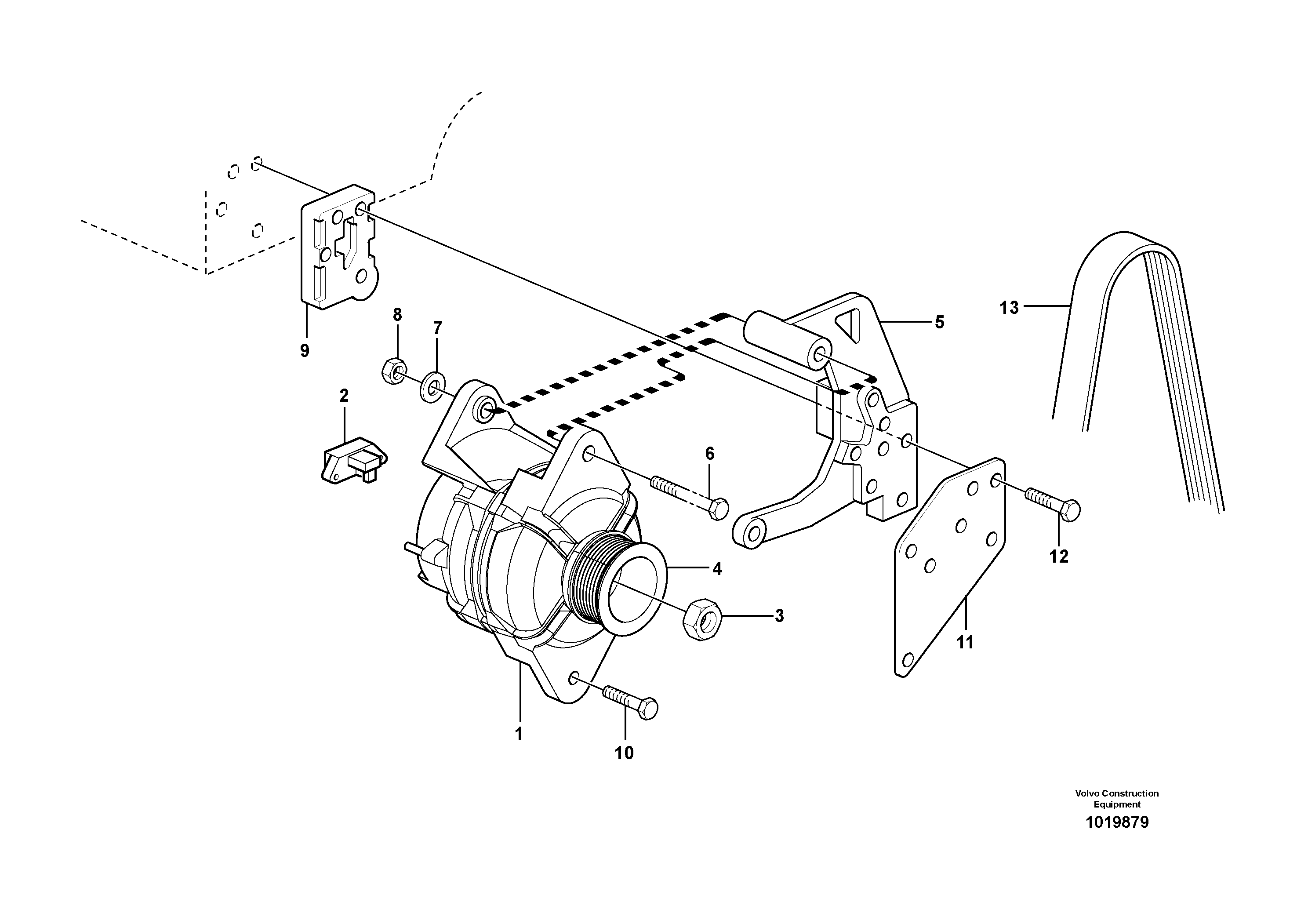 Mounting rail VOE20764159 VOLVO