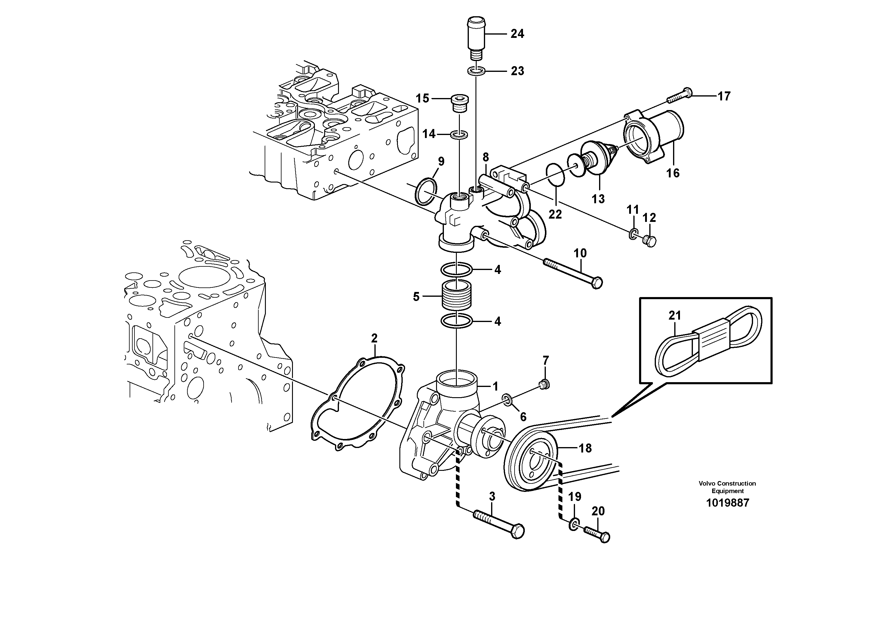 Hexagon screw VOE20792140 VOLVO