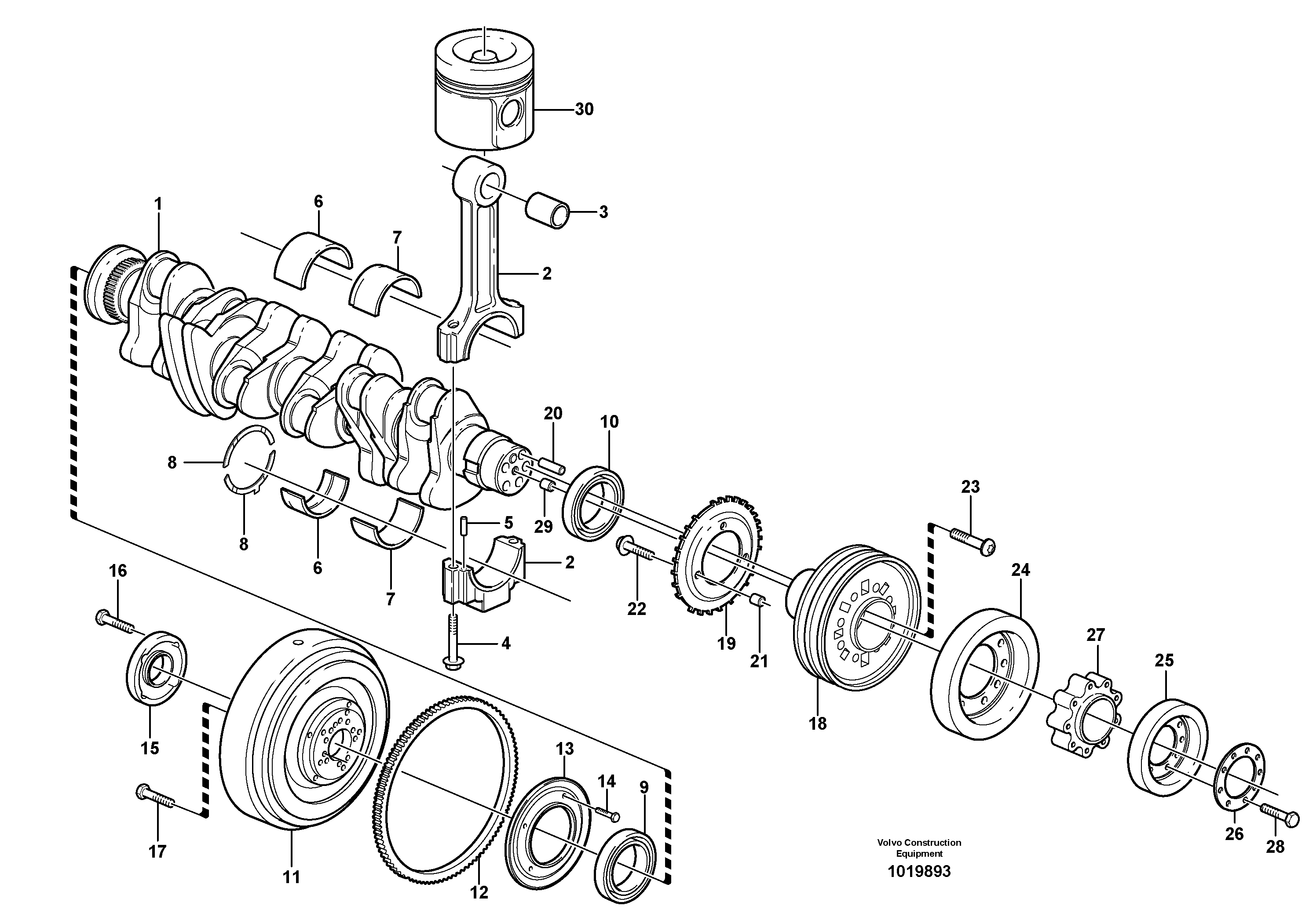 Mounting rail VOE21000755 VOLVO