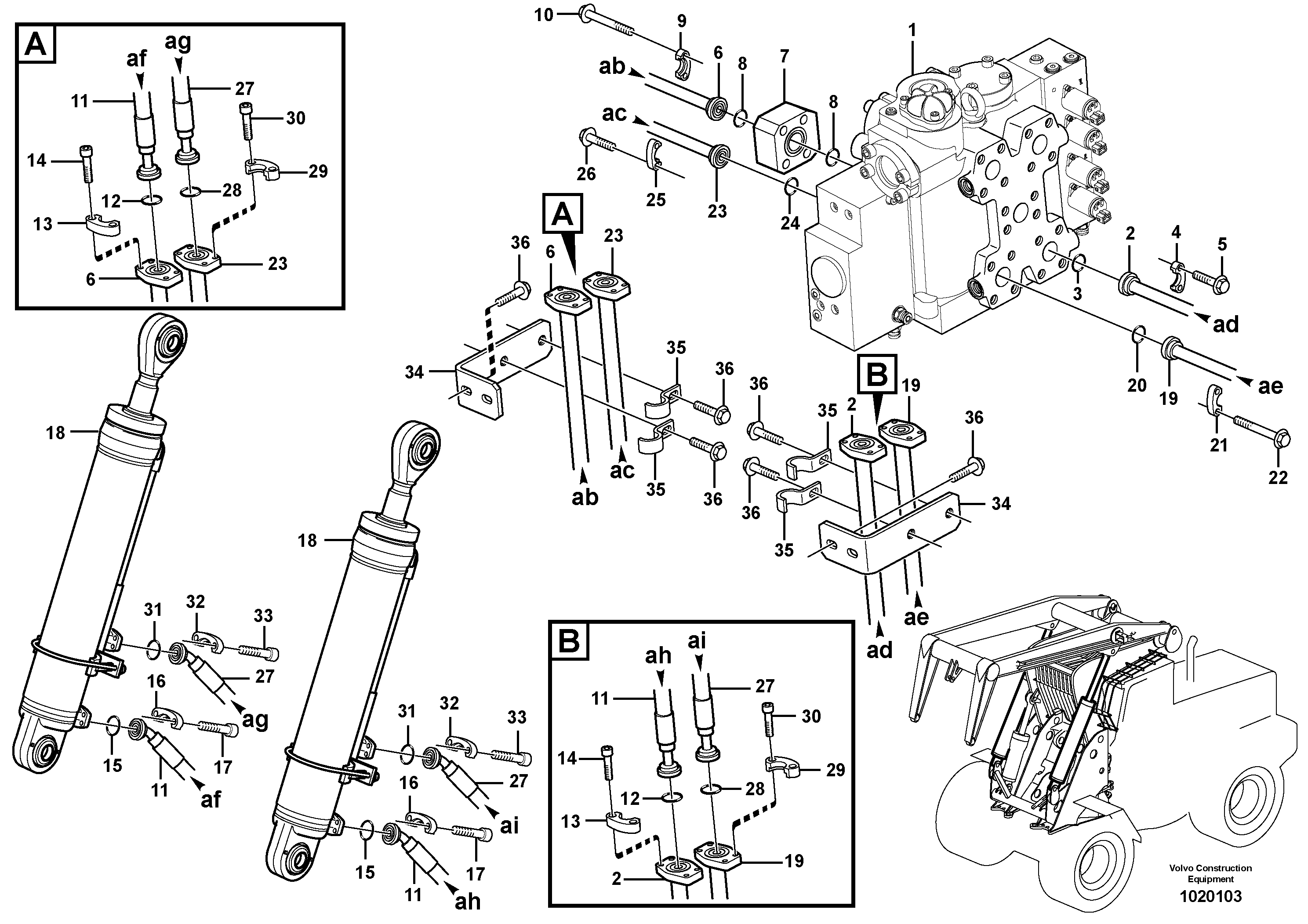 Timing gear casing VOE11180956 VOLVO