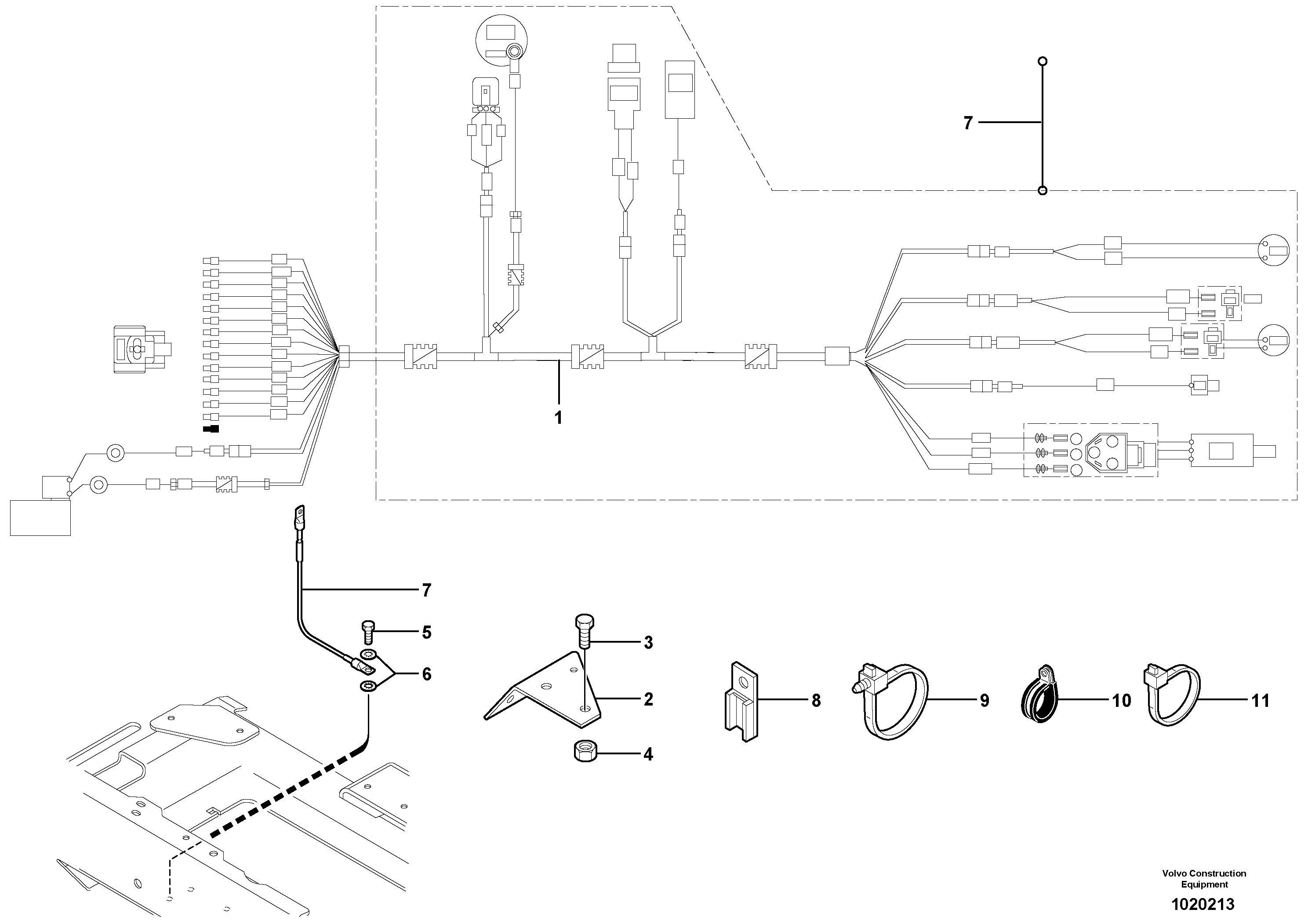 Wire harness VOE11807888 VOLVO