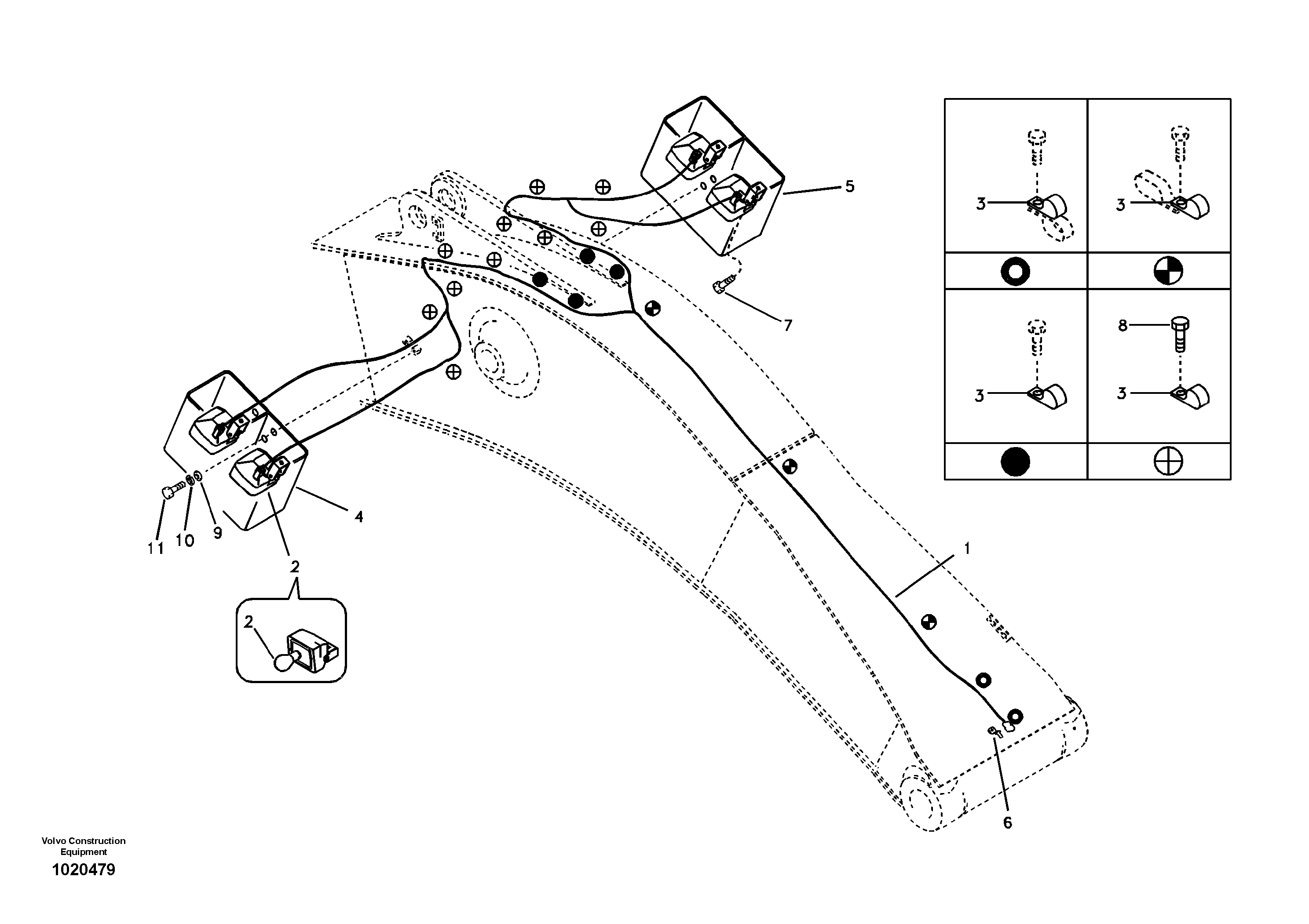 Seat frame VOE14540332 VOLVO