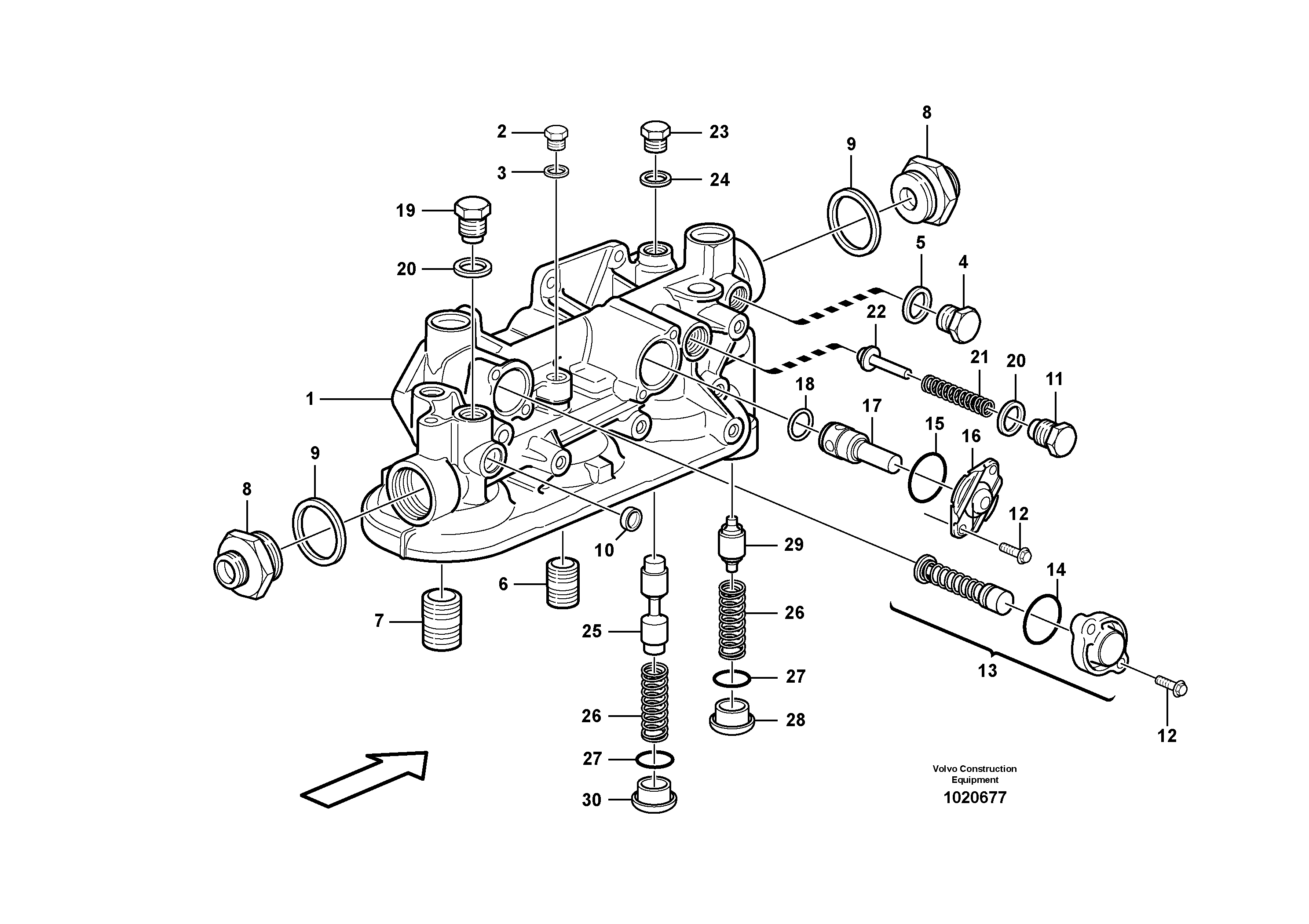 Oil filter housing VOE3842788 VOLVO