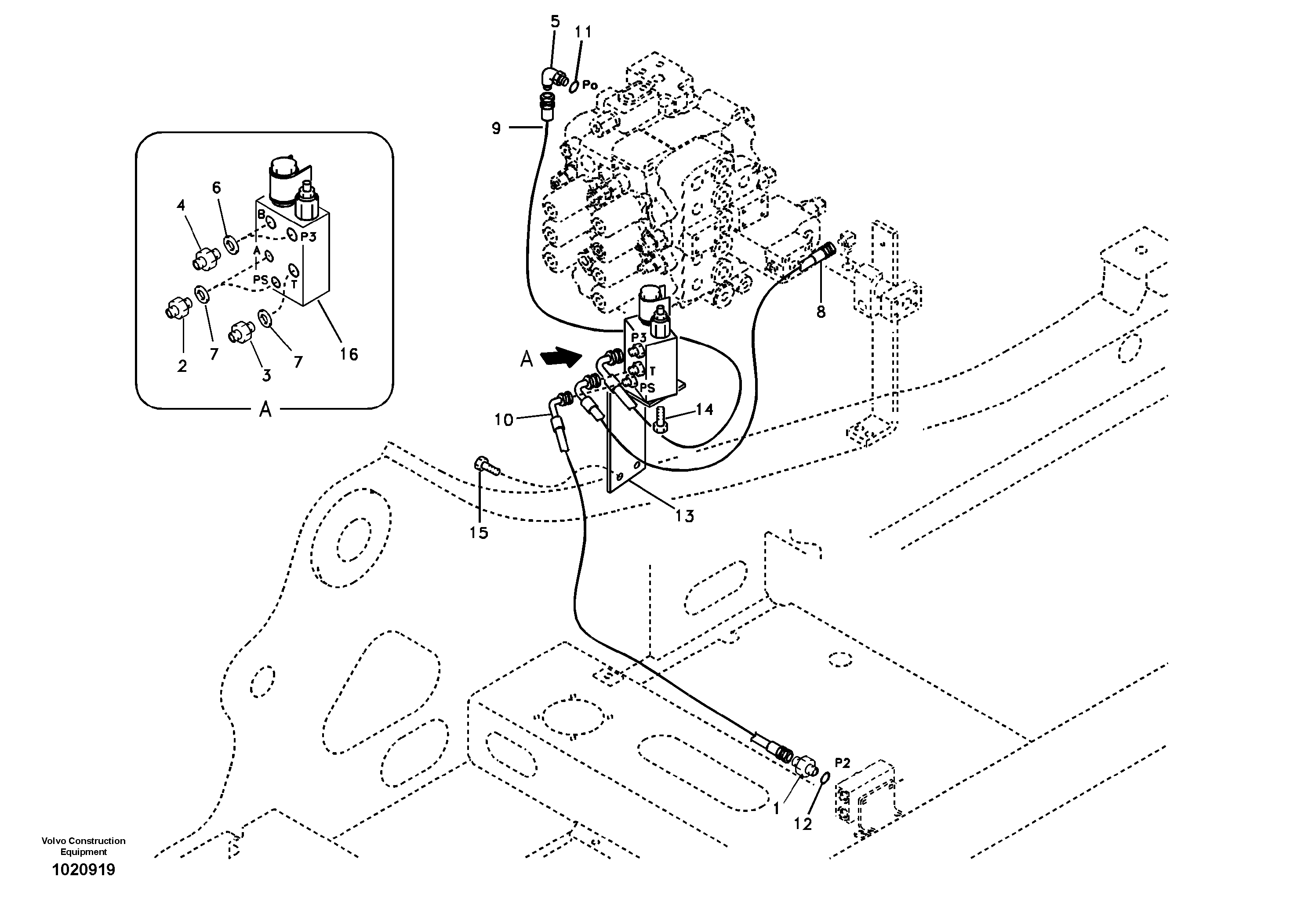 Seat frame VOE14536618 VOLVO