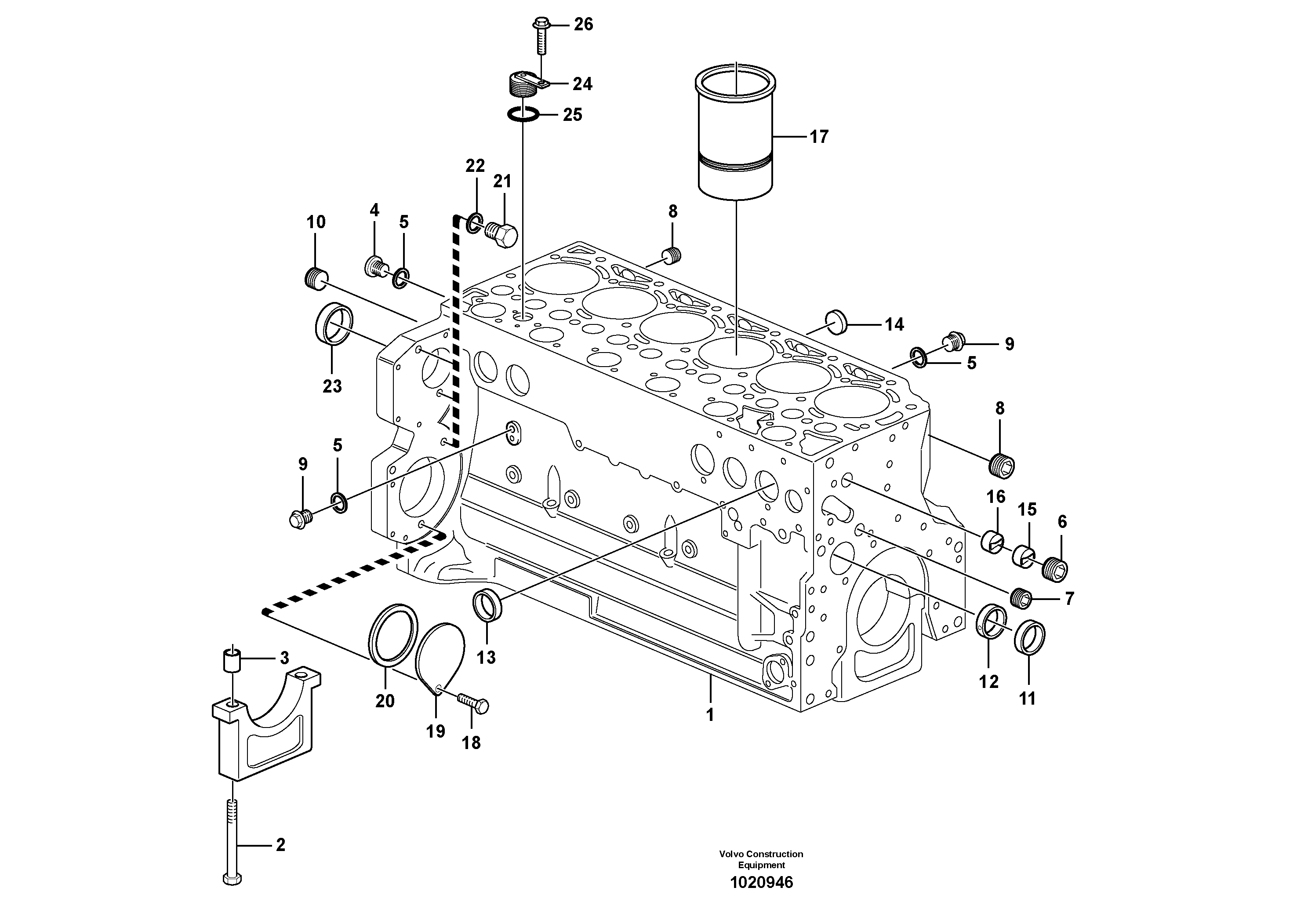 Cylinder Block VOE20533309 VOLVO