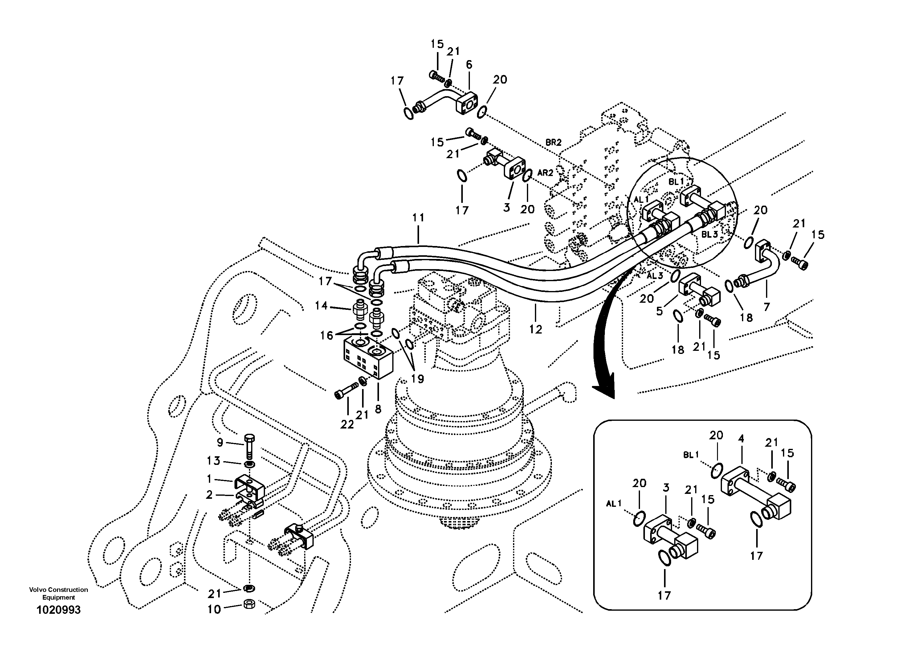 Timing gear casing VOE14881521 VOLVO