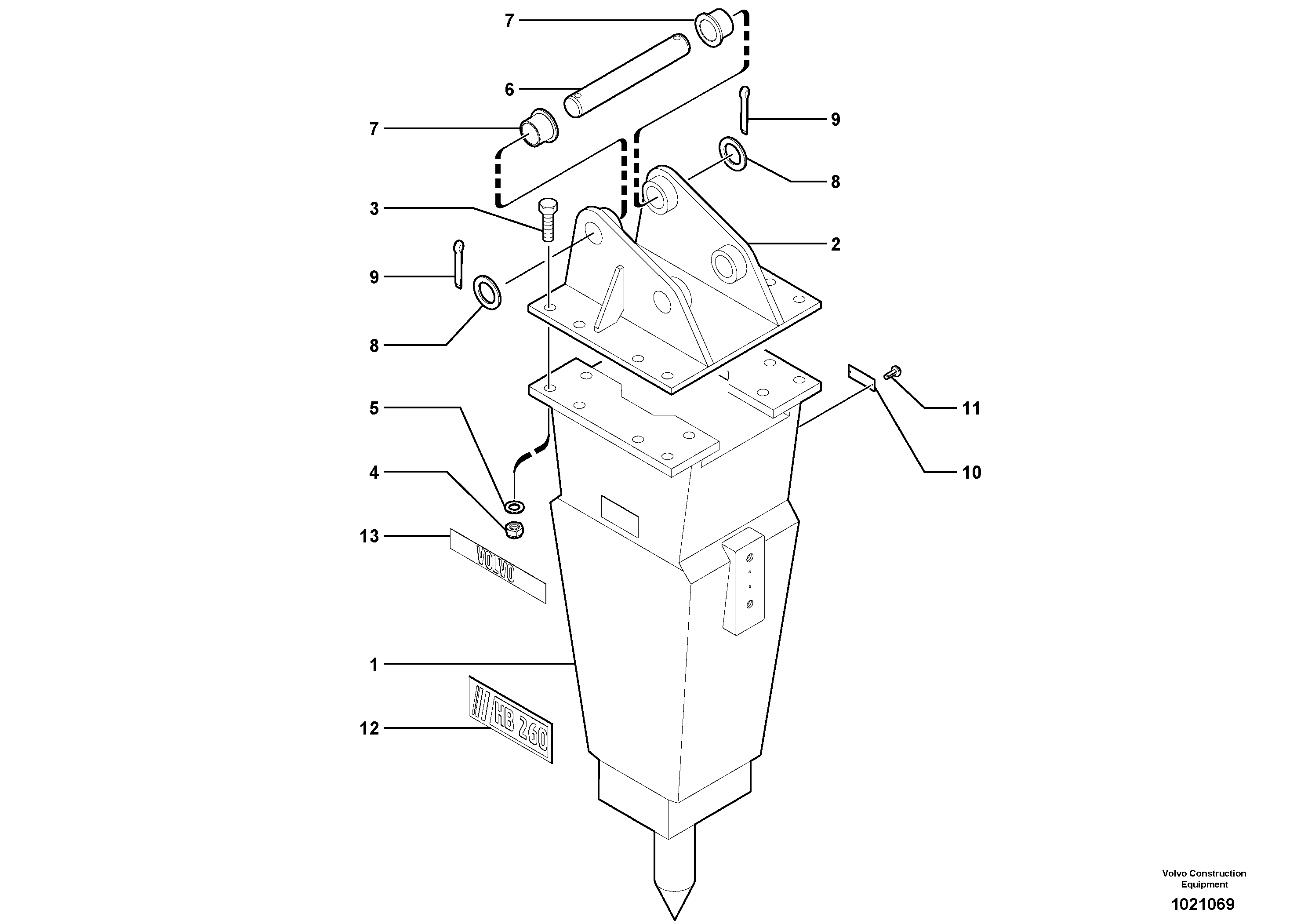 Upper Wiper VOE11806700 VOLVO