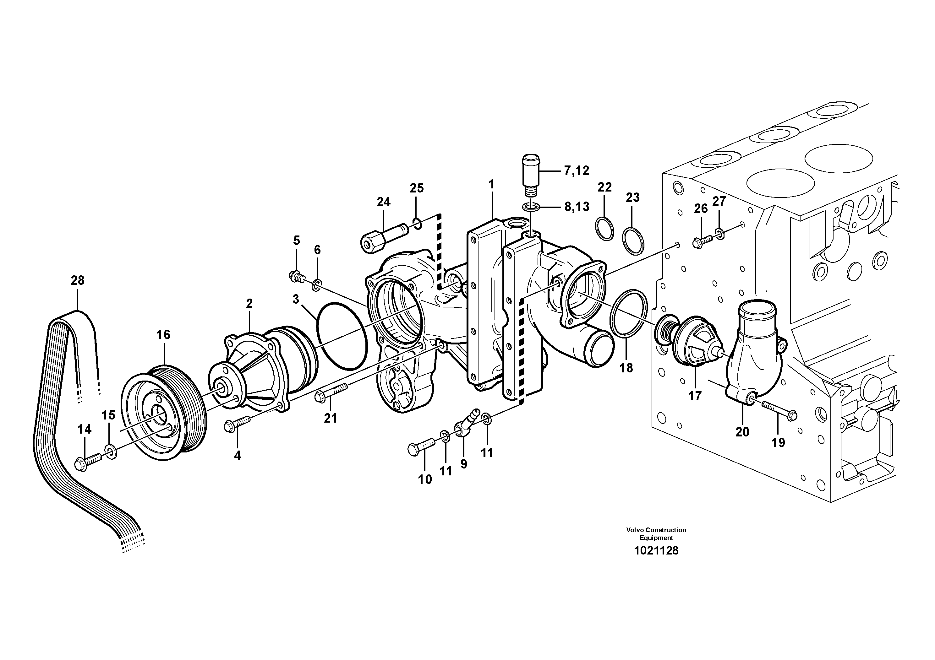 Condenser fitting VOE22361350 VOLVO