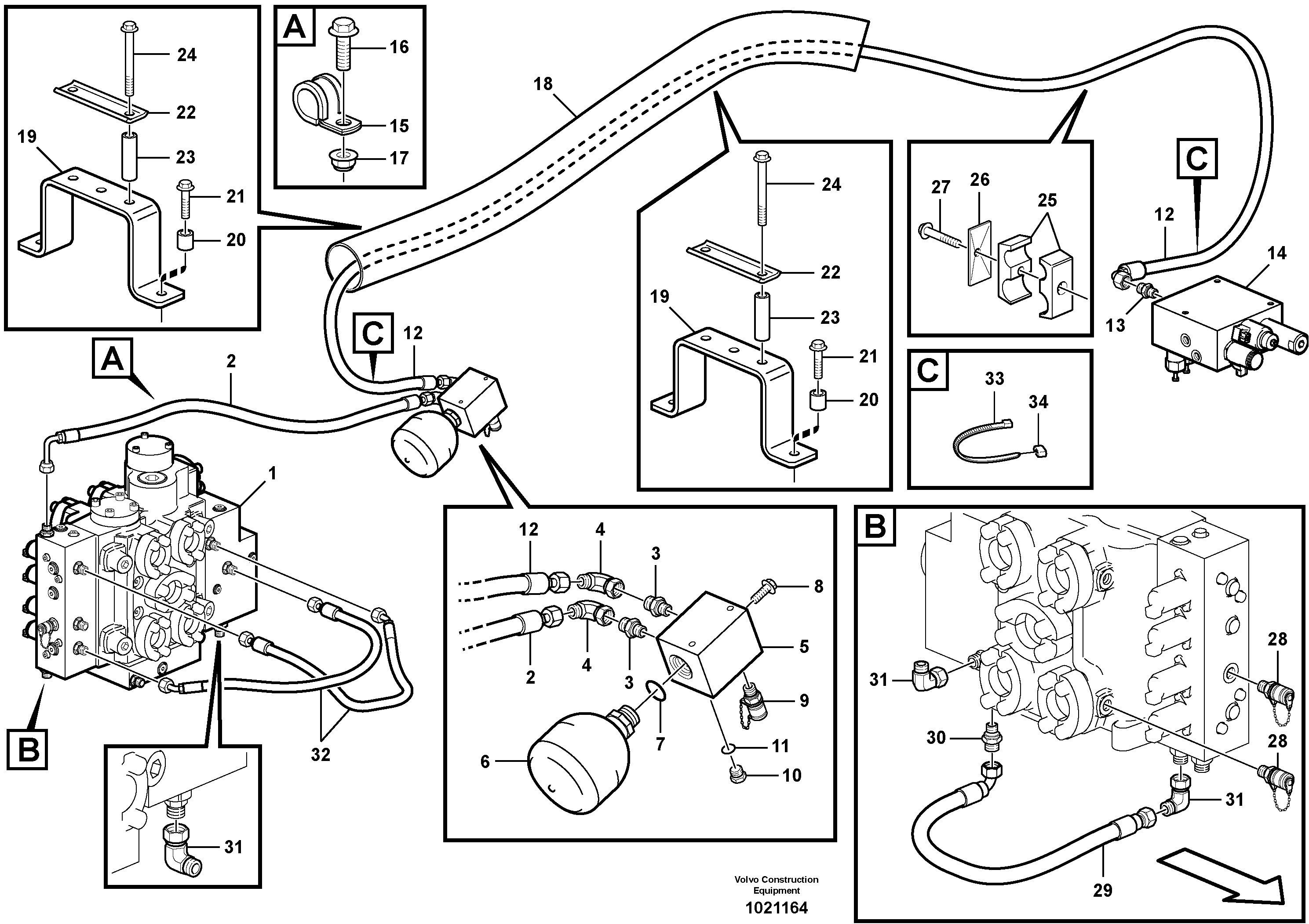 Protecting hose VOE11018280 VOLVO