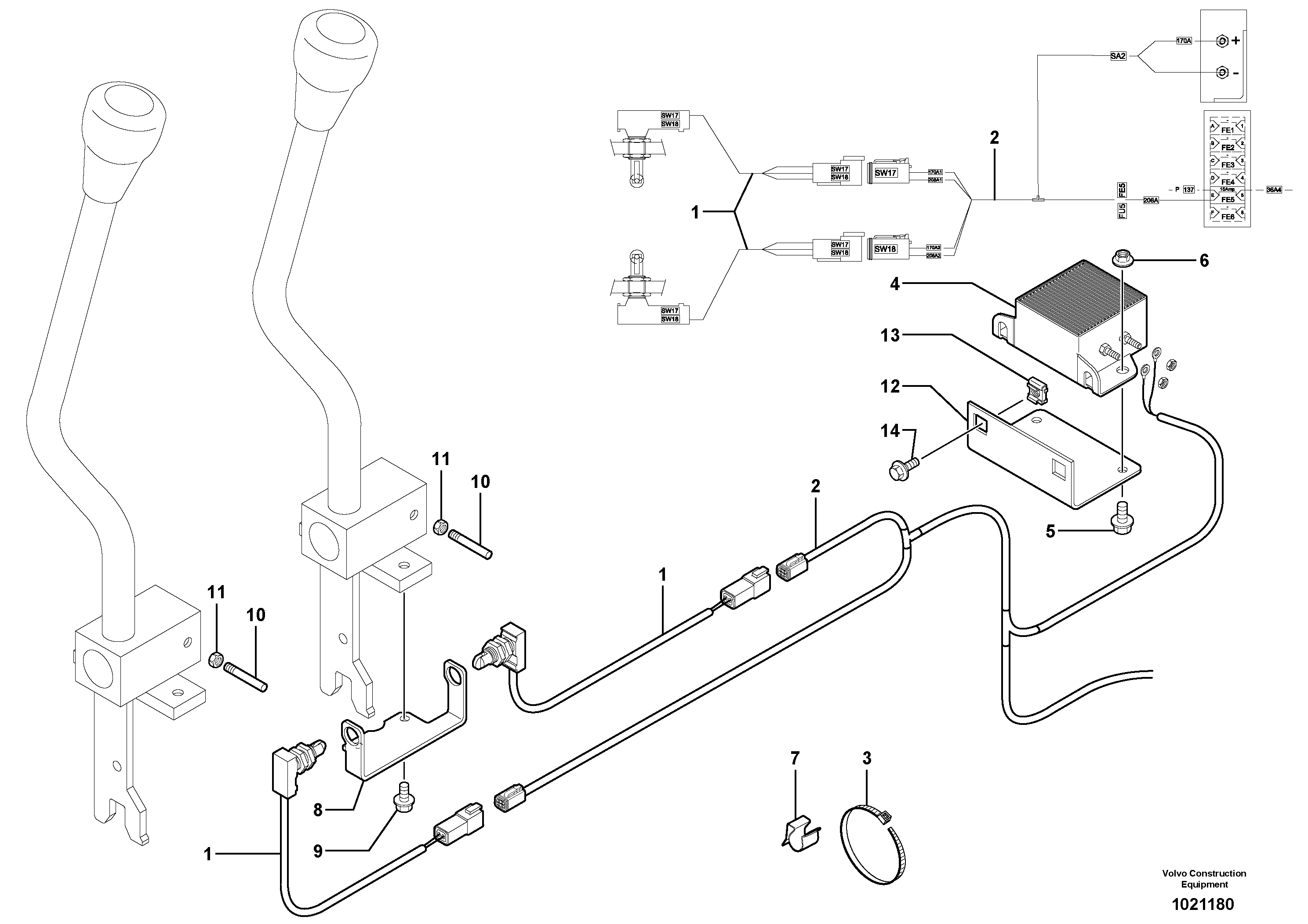 Wire harness VOE11804523 VOLVO
