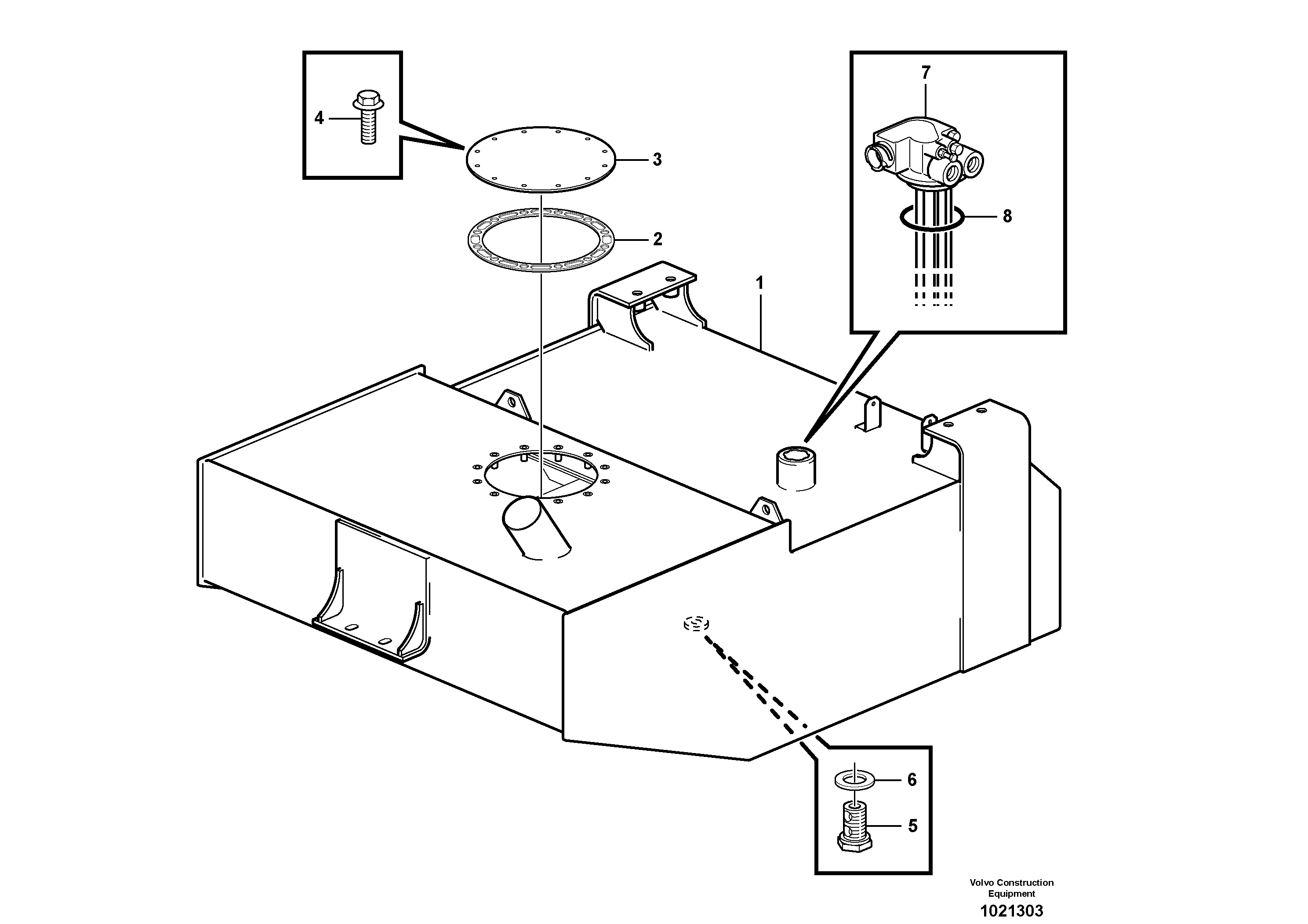 Fuel tank VOE15028283 VOLVO