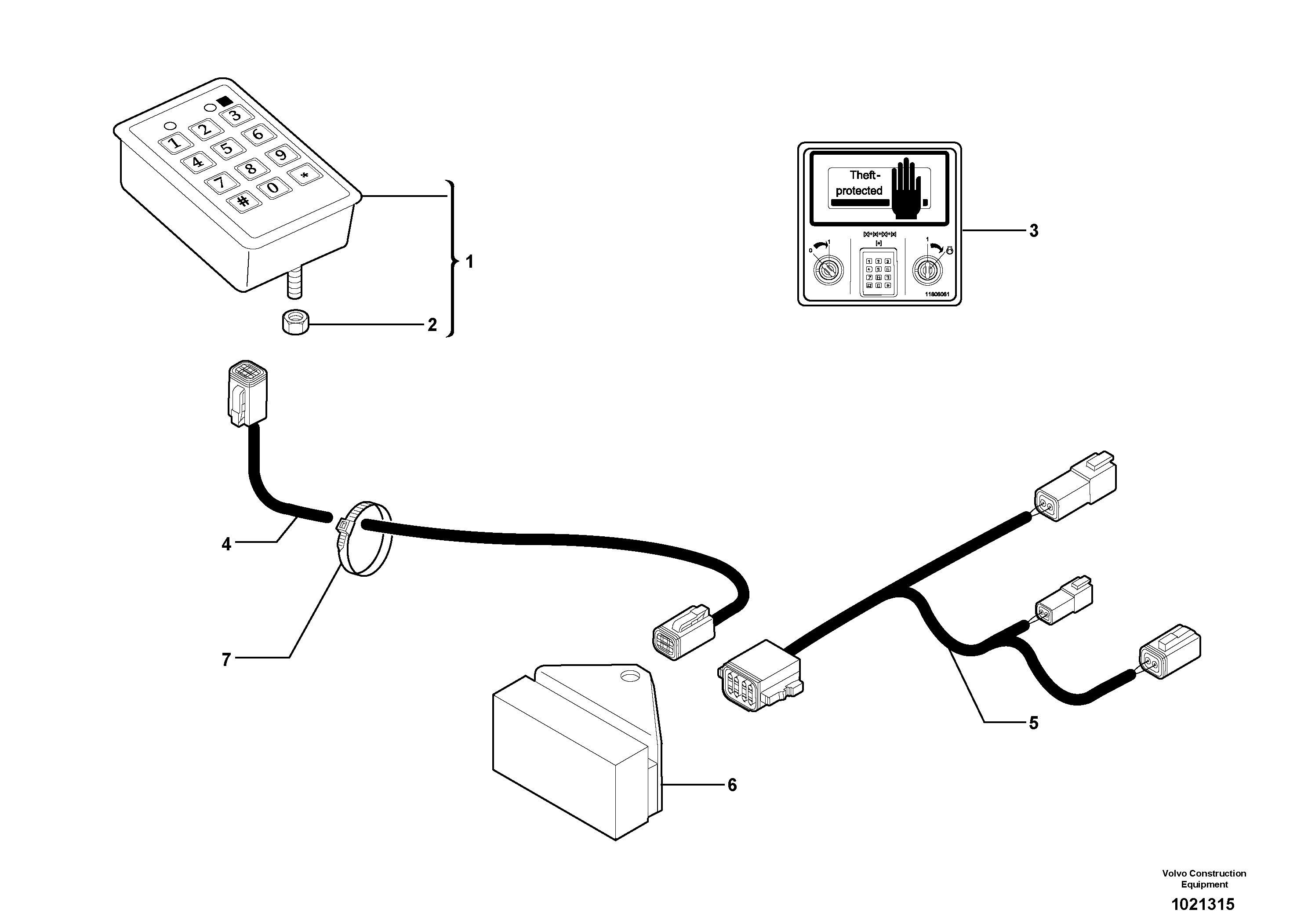 Wire harness VOE11800875 VOLVO