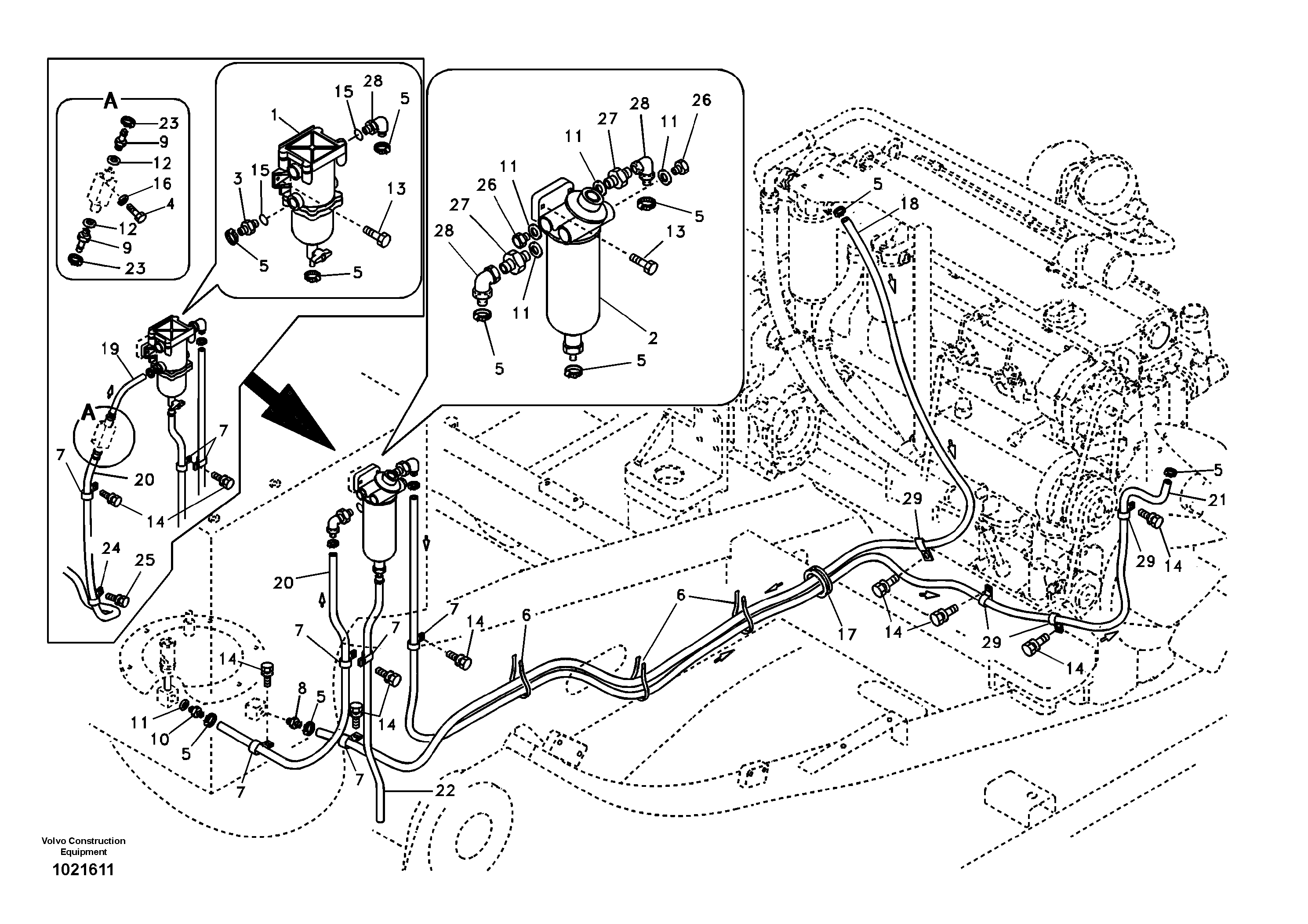 Thermostat housing VOE11128173 VOLVO