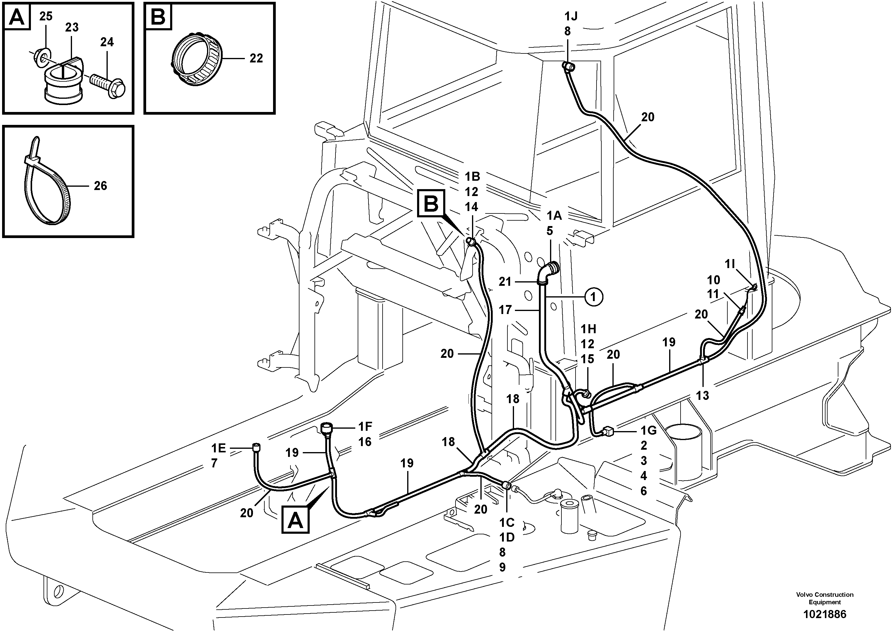 Rubber cushion VOE11194372 VOLVO