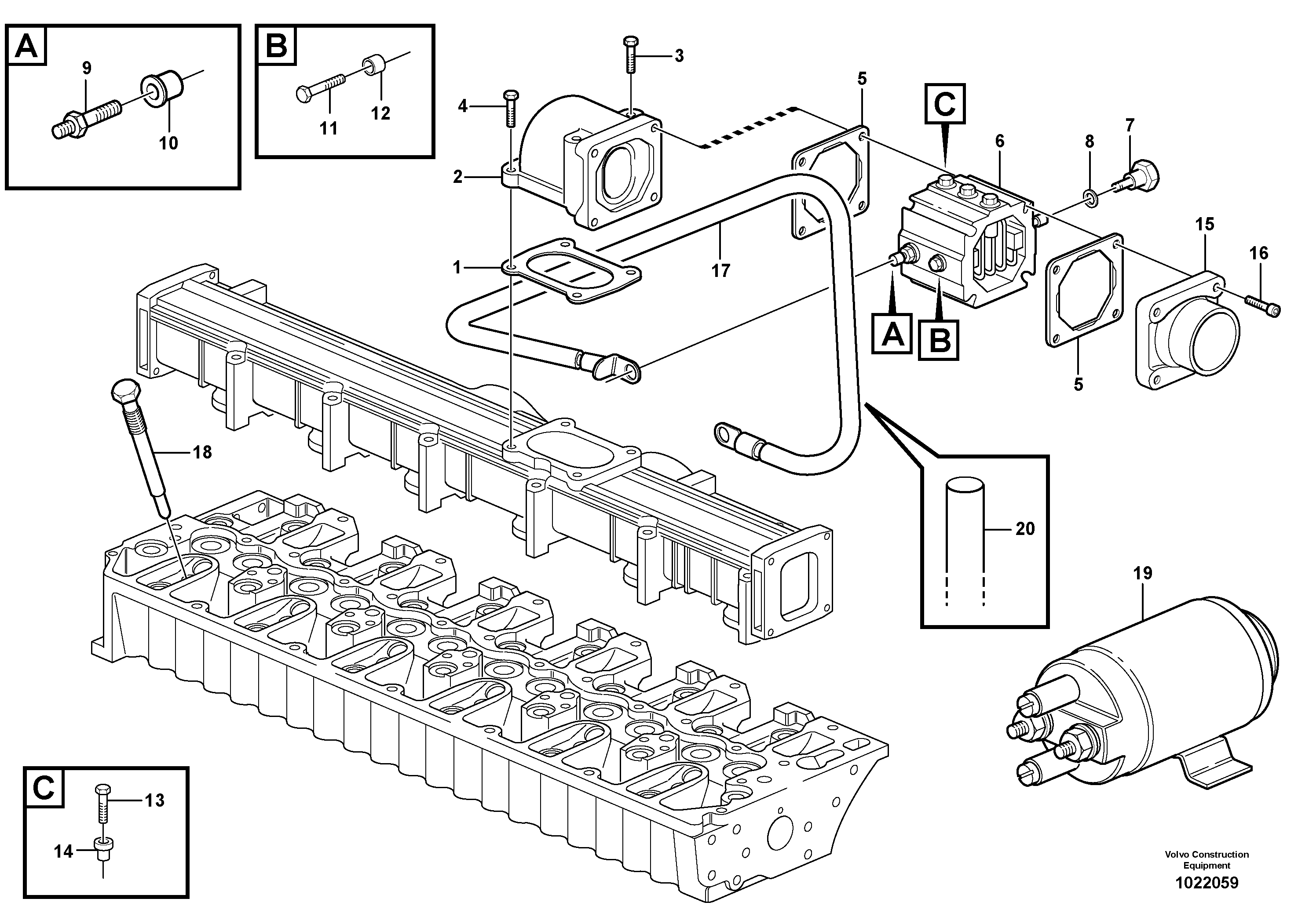 Hose Nipple VOE20912410 VOLVO