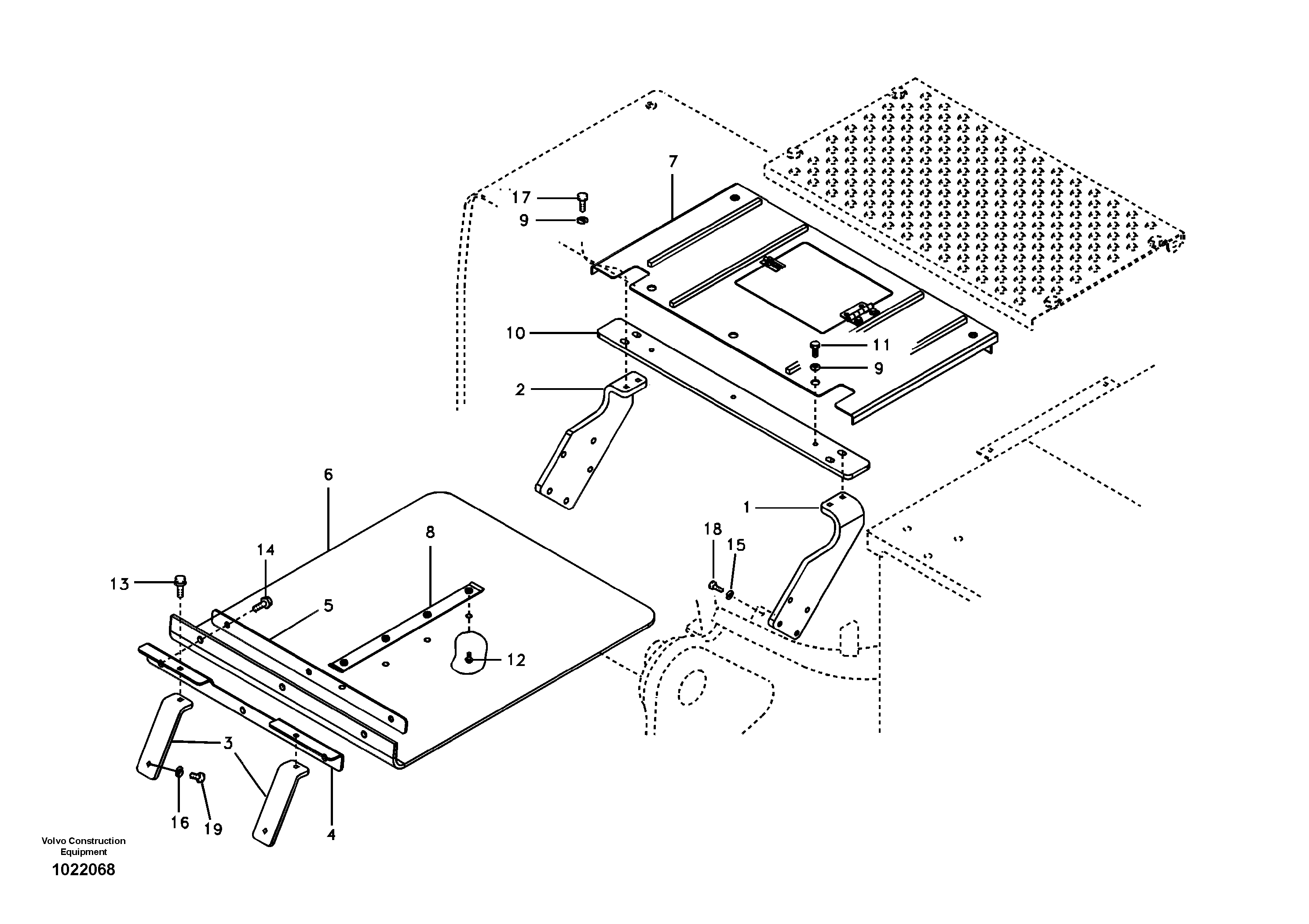 Seat frame VOE14548466 VOLVO