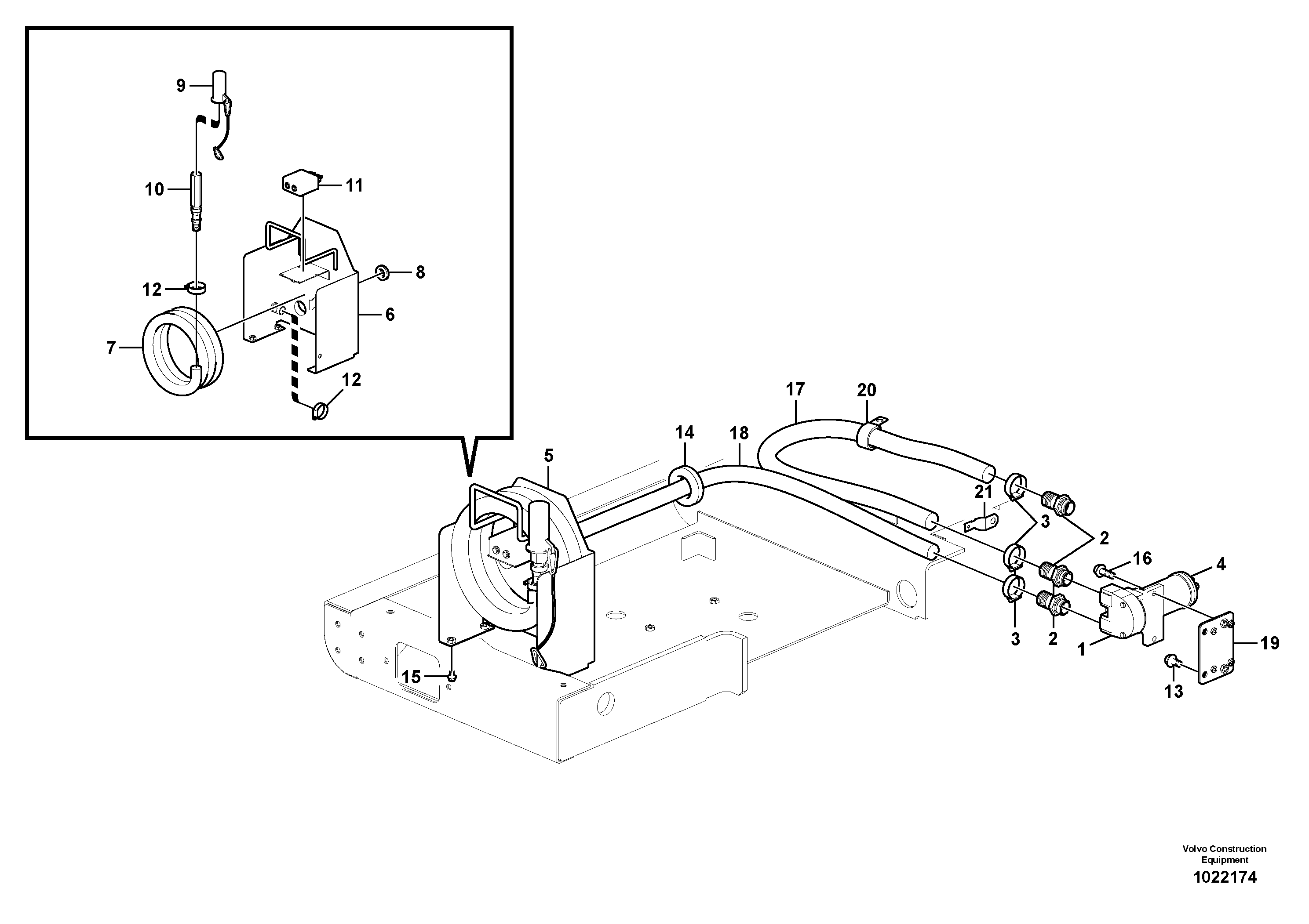 Seat frame VOE14529121 VOLVO