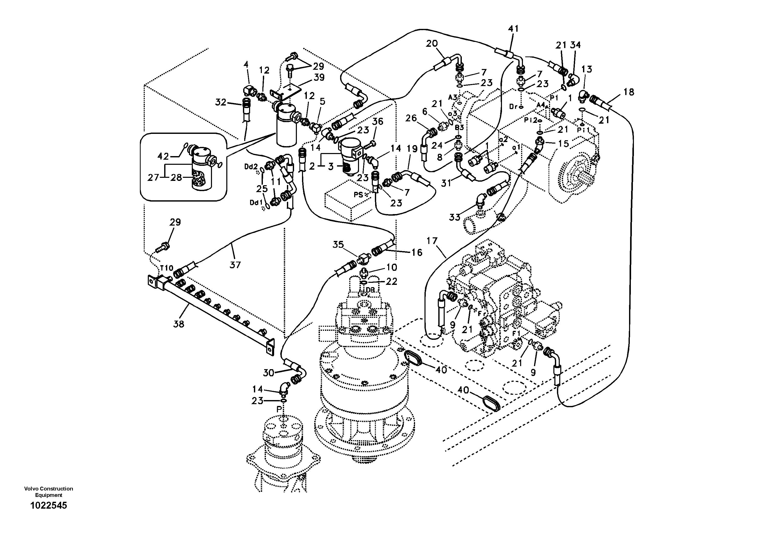 Timing gear casing SA9451-04237 VOLVO