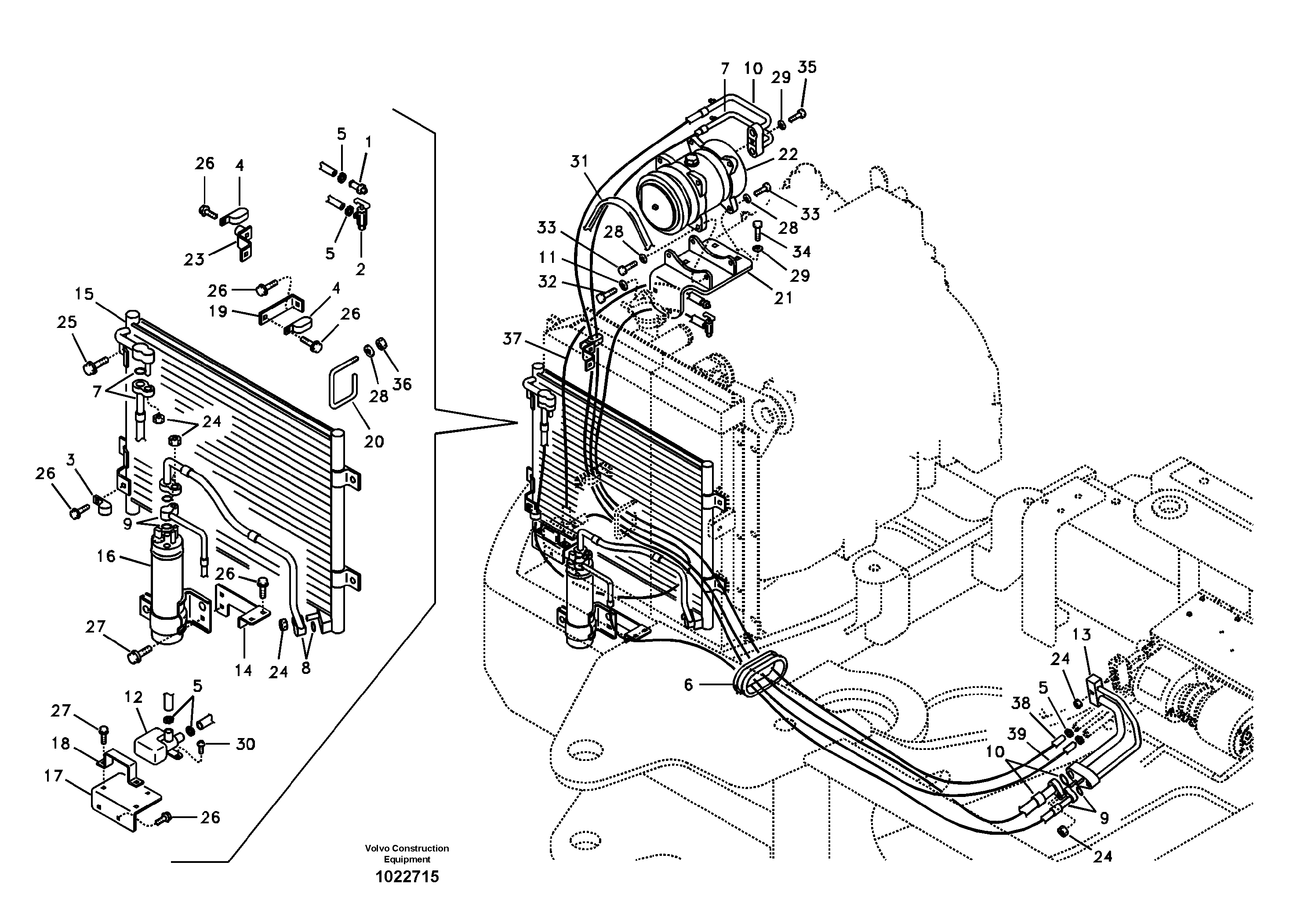 Seat frame VOE14646536 VOLVO