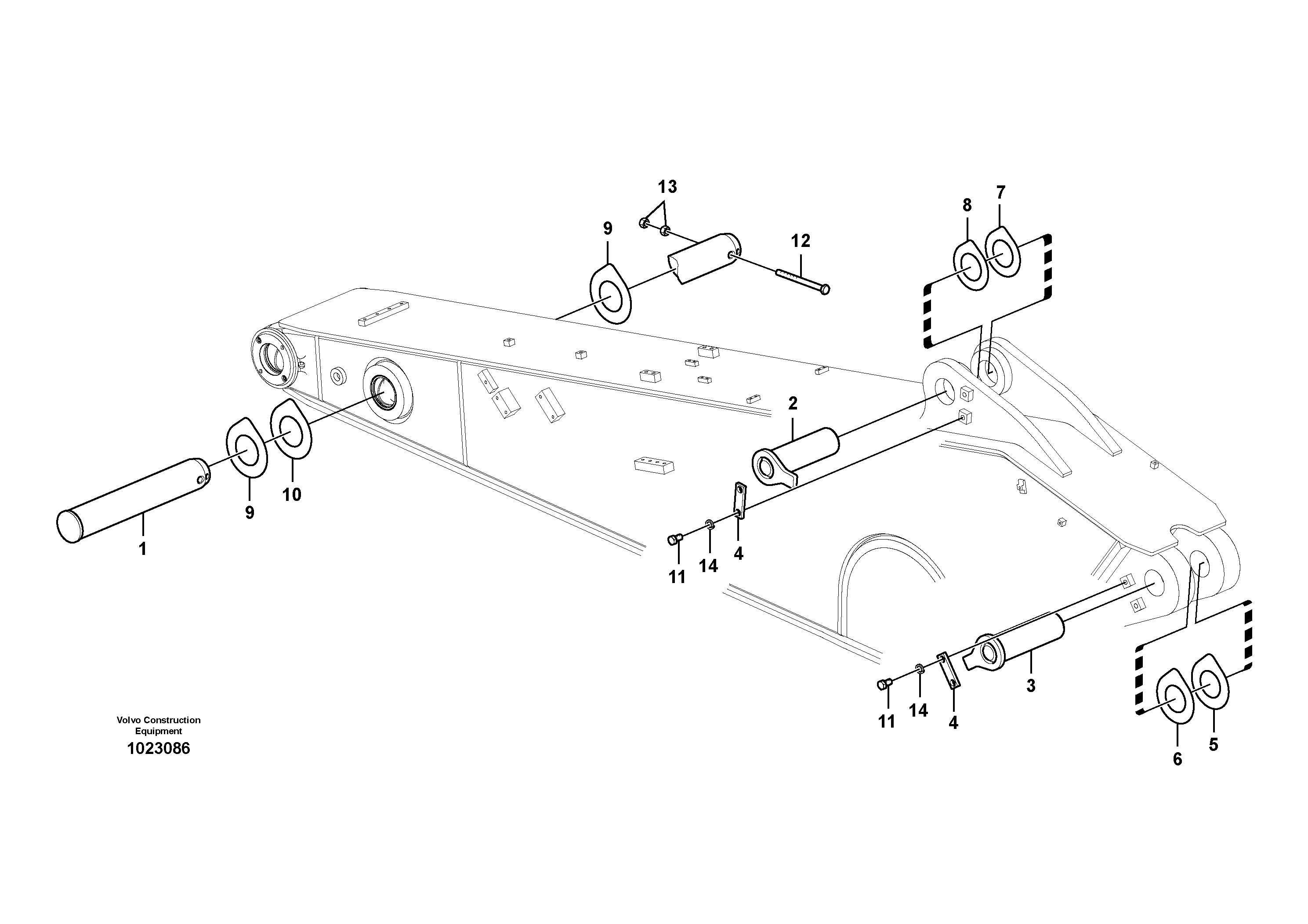R Window Wiper VOE14549393 VOLVO