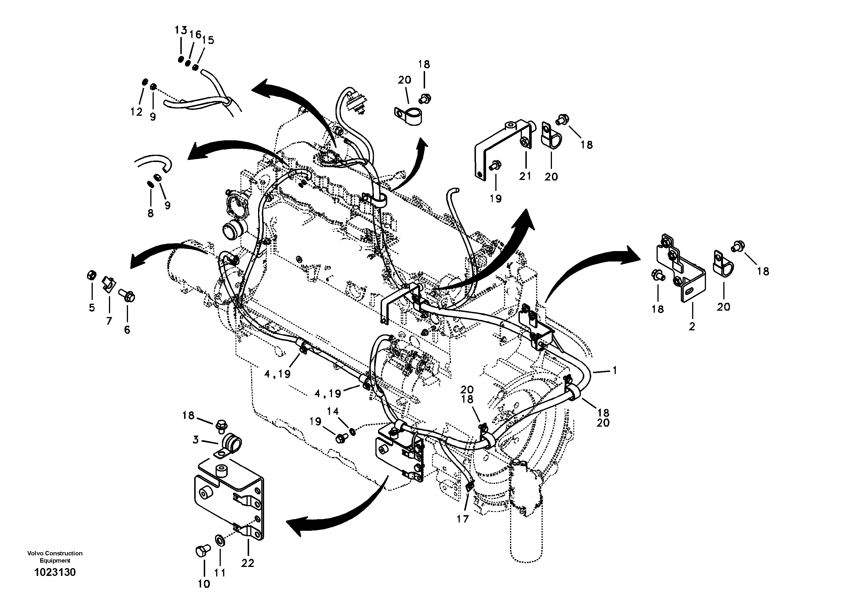 Wire harness VOE14542809 VOLVO