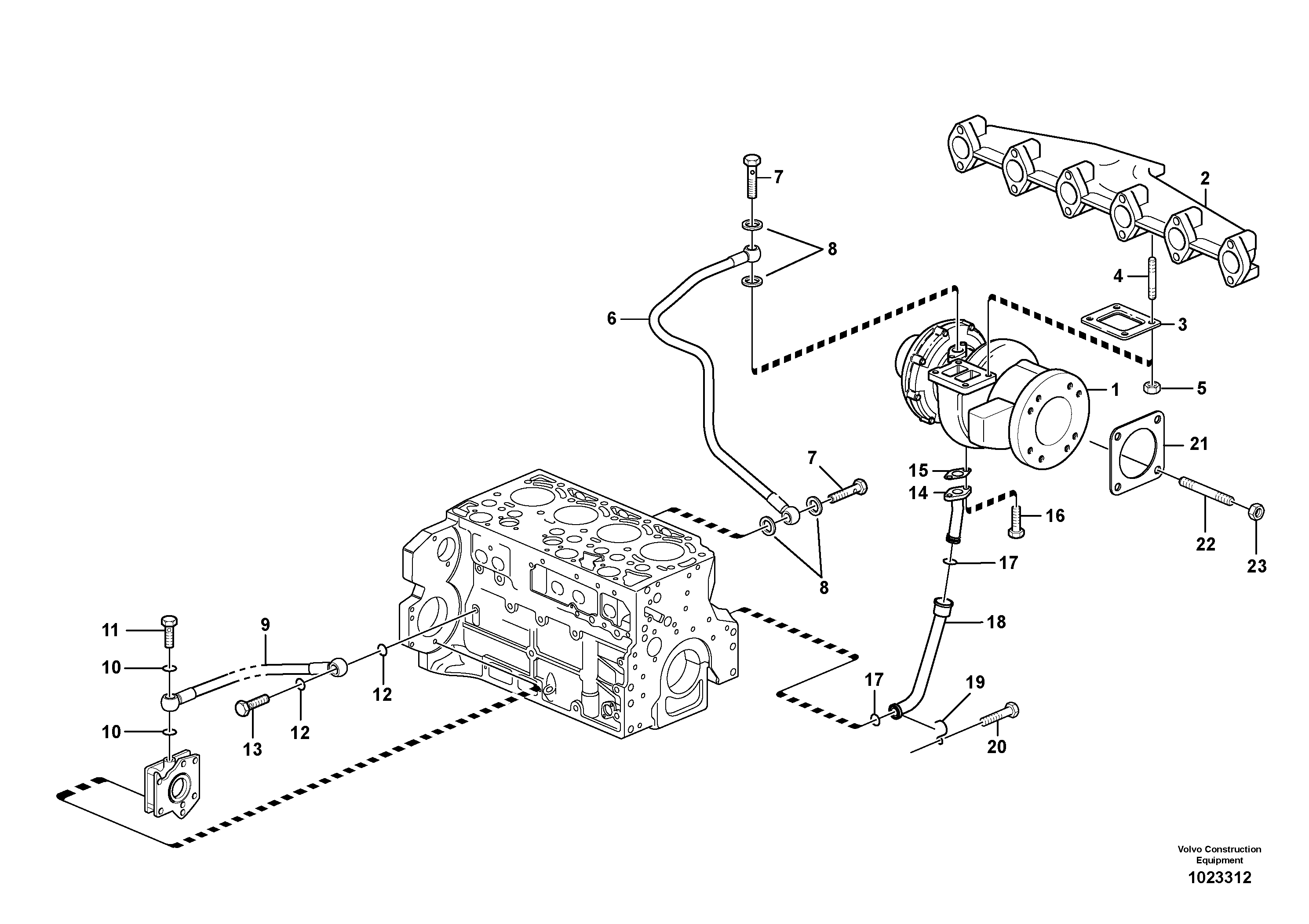 Feed Line VOE20577600 VOLVO